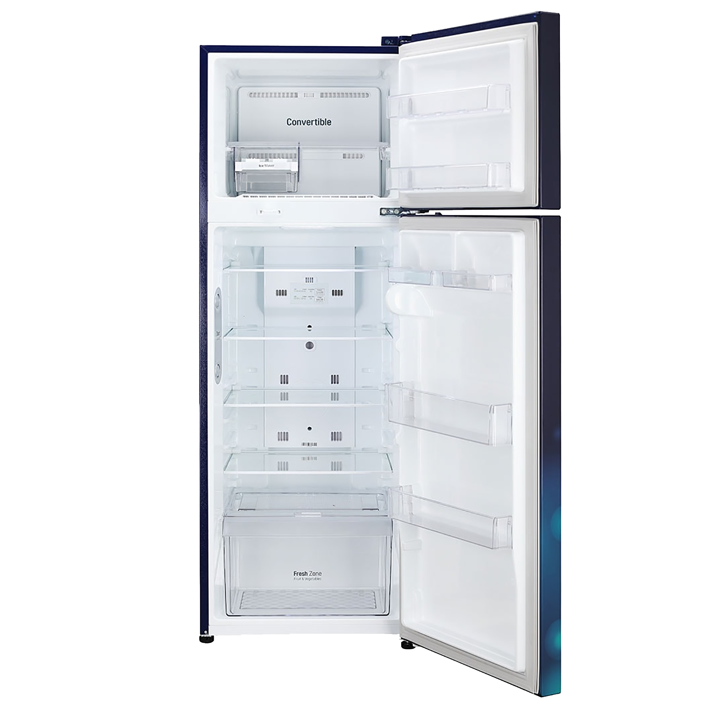 LG 308 Litres 2 Star Frost Free Double Door Convertible Refrigerator with Multi Air Flow System (GL-T322RBCY.ABCZEB, Blue Charm)_6