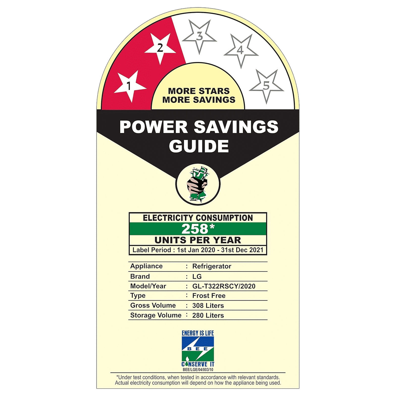 LG 288 Litres 2 Star Frost Free Double Door Convertible Refrigerator with Multi Air Flow System (GL-T322RSCY.ASCZEB, Scarlet Charm)_9