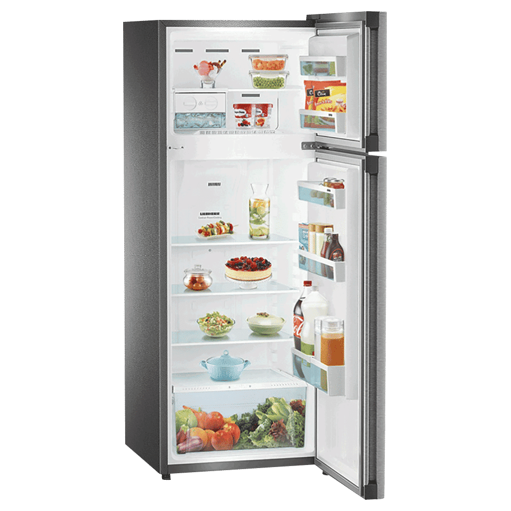LIEBHERR 290 Litres 2 Star Frost Free Double Door Refrigerator with Forced Air Cooling (TCGS 2910 Comfort, Grey Steel)_5