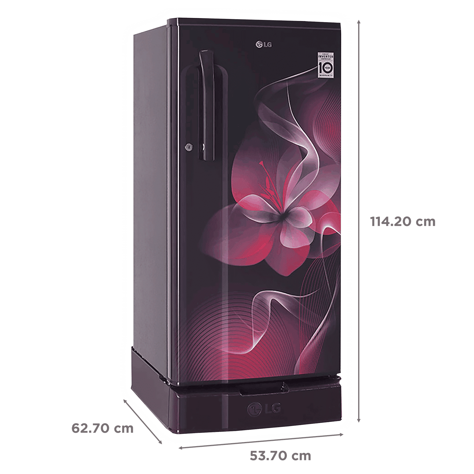 LG 188 Litres 3 Star Direct Cool Single Door Refrigerator with Stabilizer Free Operation (GL-B191KPDX.APDZEB, Purple Dazzle) LG 188 Litres 3 Star Direct Cool Single Door Refrigerator with Stabilizer Free Operation (GL-B191KPDX.APDZEB, Purple Dazzle)_3