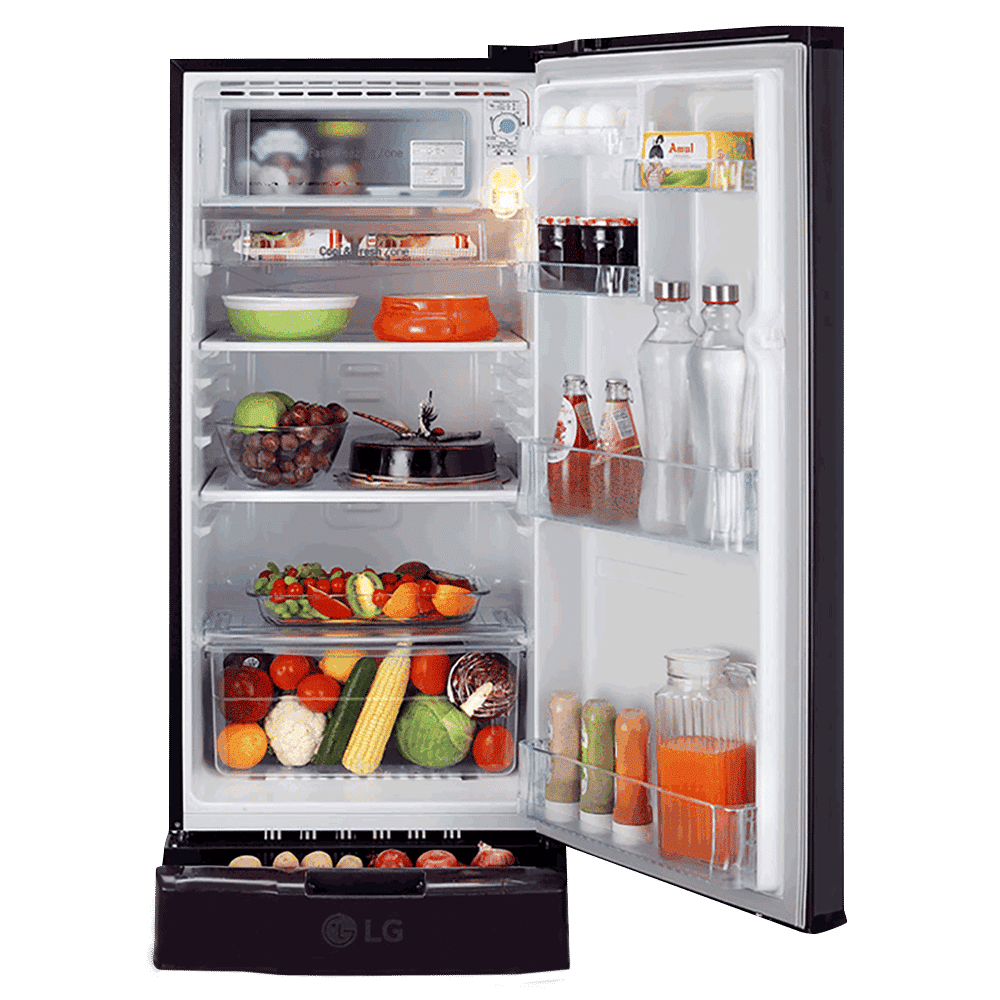 LG 188 Litres 3 Star Direct Cool Single Door Refrigerator with Stabilizer Free Operation (GL-B191KPDX.APDZEB, Purple Dazzle) LG 188 Litres 3 Star Direct Cool Single Door Refrigerator with Stabilizer Free Operation (GL-B191KPDX.APDZEB, Purple Dazzle)_5