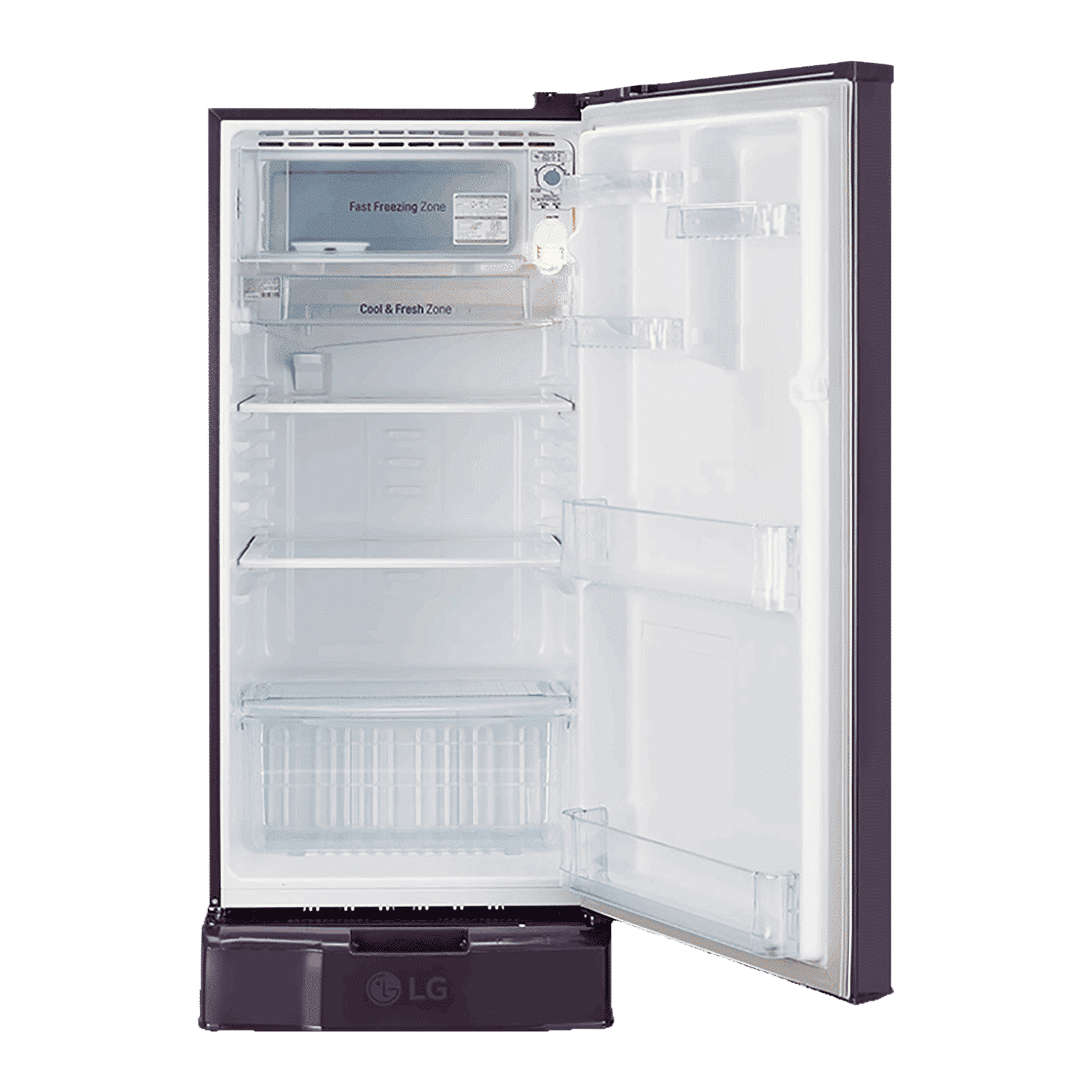 LG 188 Litres 3 Star Direct Cool Single Door Refrigerator with Stabilizer Free Operation (GL-B191KPDX.APDZEB, Purple Dazzle) LG 188 Litres 3 Star Direct Cool Single Door Refrigerator with Stabilizer Free Operation (GL-B191KPDX.APDZEB, Purple Dazzle)_6