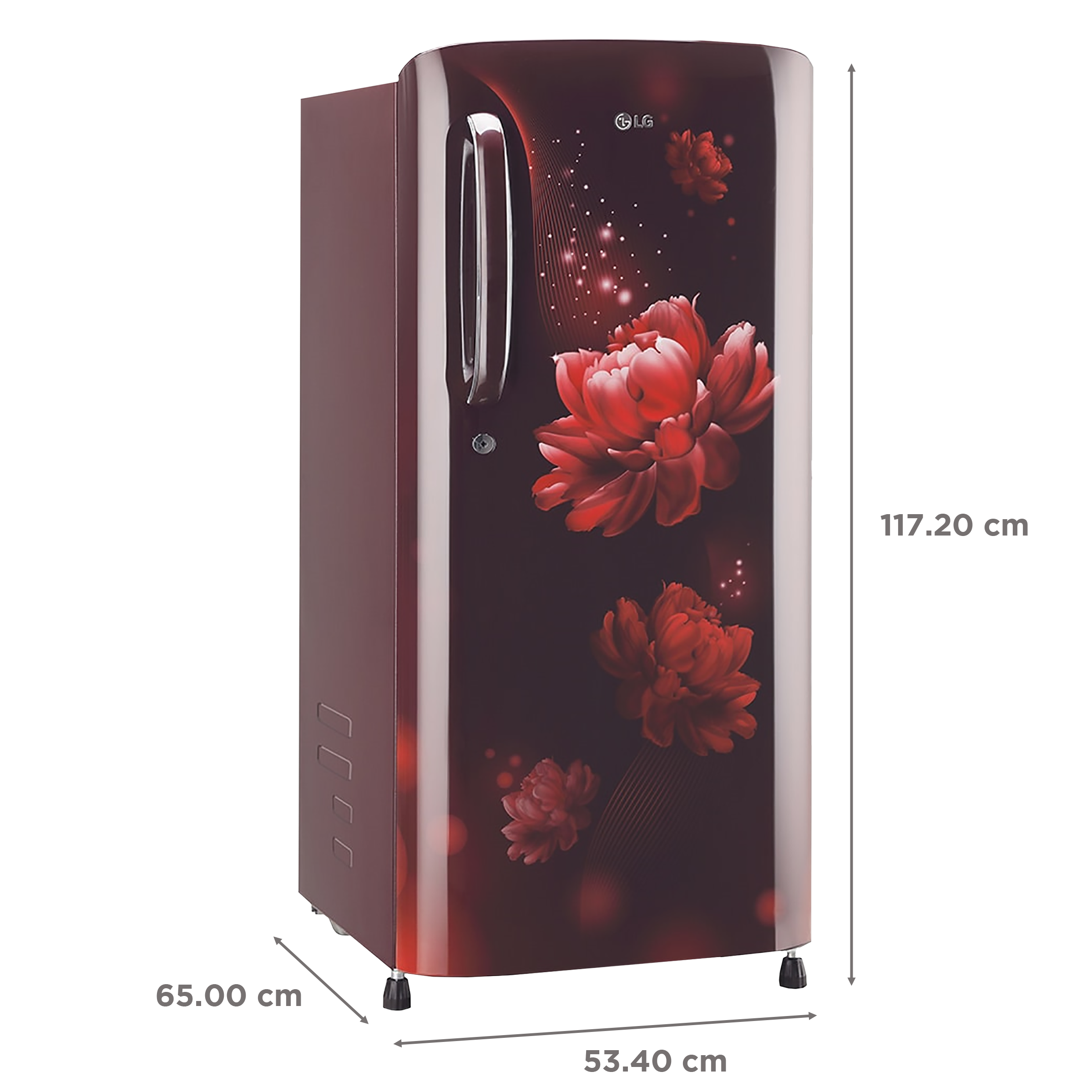LG 190 Litres 4 Star Direct Cool Single Door Refrigerator with Stabilizer Free Operation (GL-B201ASCY.ASCZEB, Scarlet Charm)_2