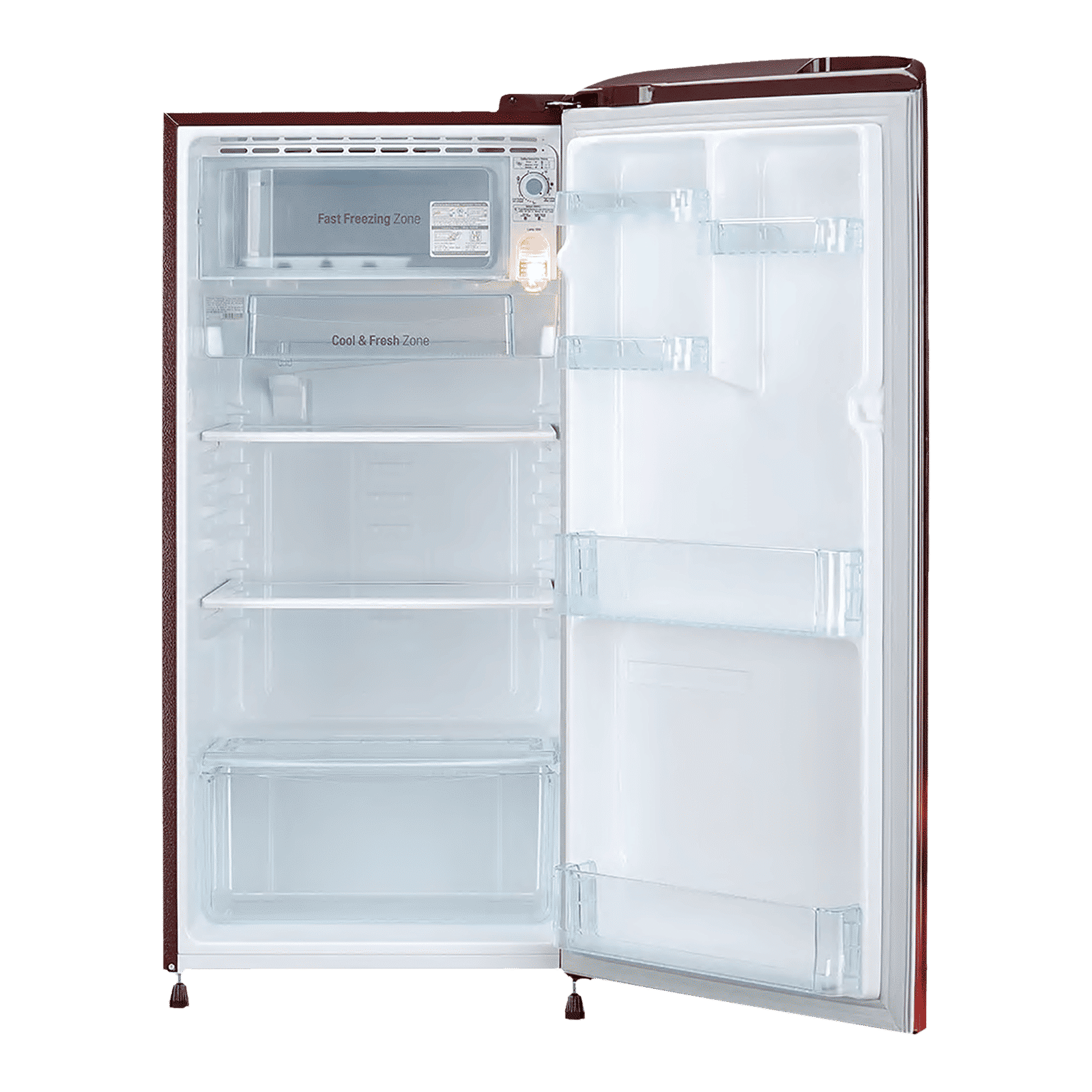 LG 190 Litres 4 Star Direct Cool Single Door Refrigerator with Stabilizer Free Operation (GL-B201ASCY.ASCZEB, Scarlet Charm)_5