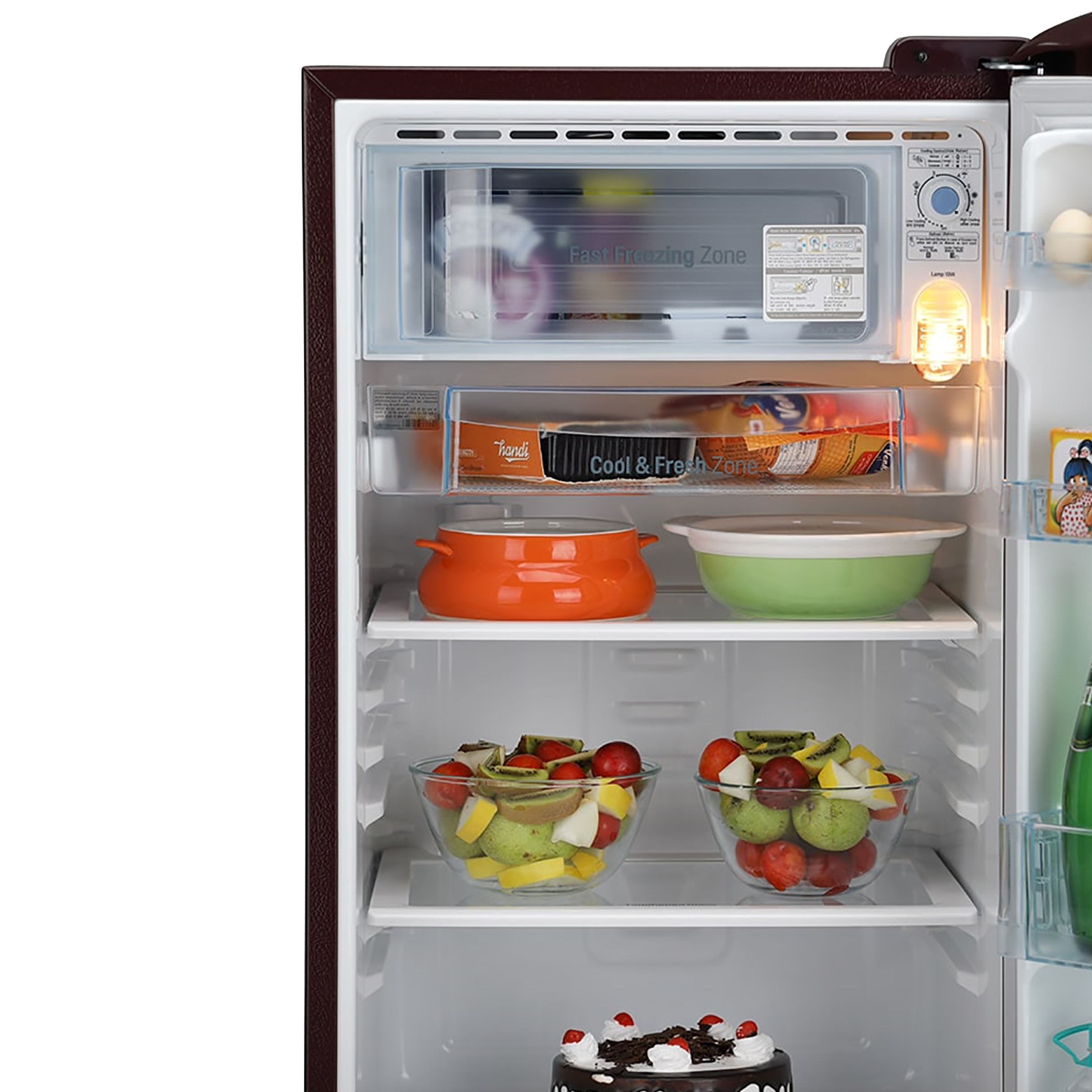 LG 190 Litres 4 Star Direct Cool Single Door Refrigerator with Stabilizer Free Operation (GL-B201ASCY.ASCZEB, Scarlet Charm)_6