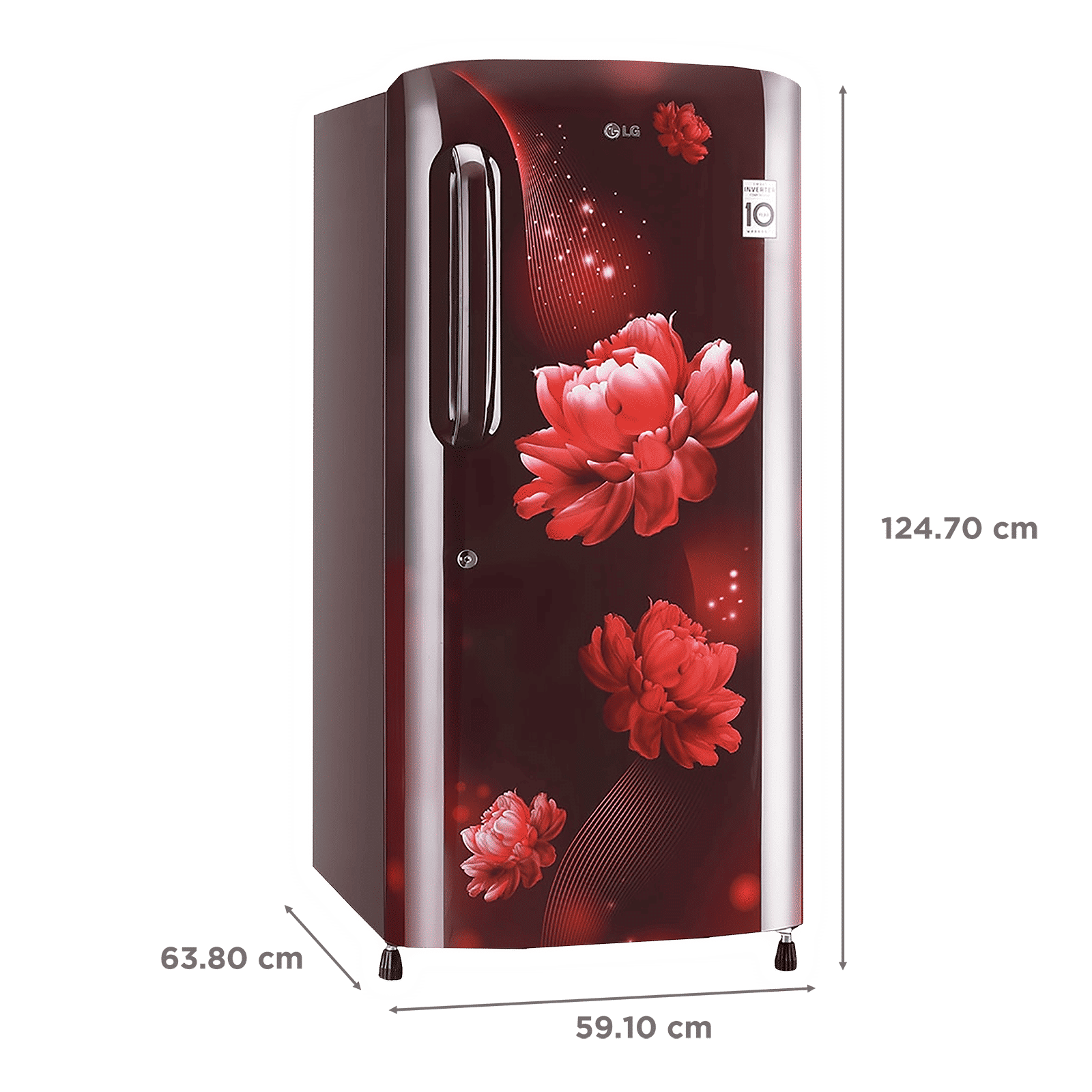 LG 205 Litres 4 Star Direct Cool Single Door Refrigerator with Stabilizer Free Operation (GL-B221ASCY.DSCZEB, Scarlet Charm) LG 205 Litres 4 Star Direct Cool Single Door Refrigerator with Stabilizer Free Operation (GL-B221ASCY.DSCZEB, Scarlet Charm)_3