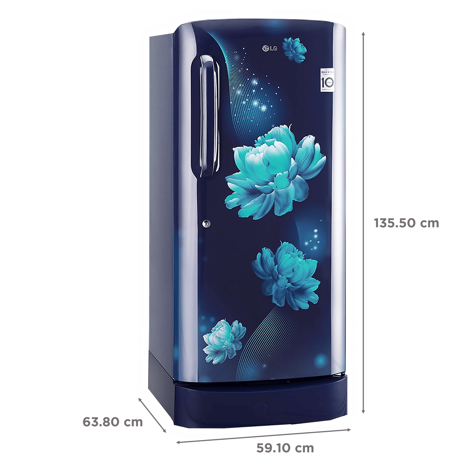 LG 205 Litres 4 Star Direct Cool Single Door Refrigerator with Stabilizer Free Operation (GL-D221ABCY.DBCZEB, Blue Charm)_3
