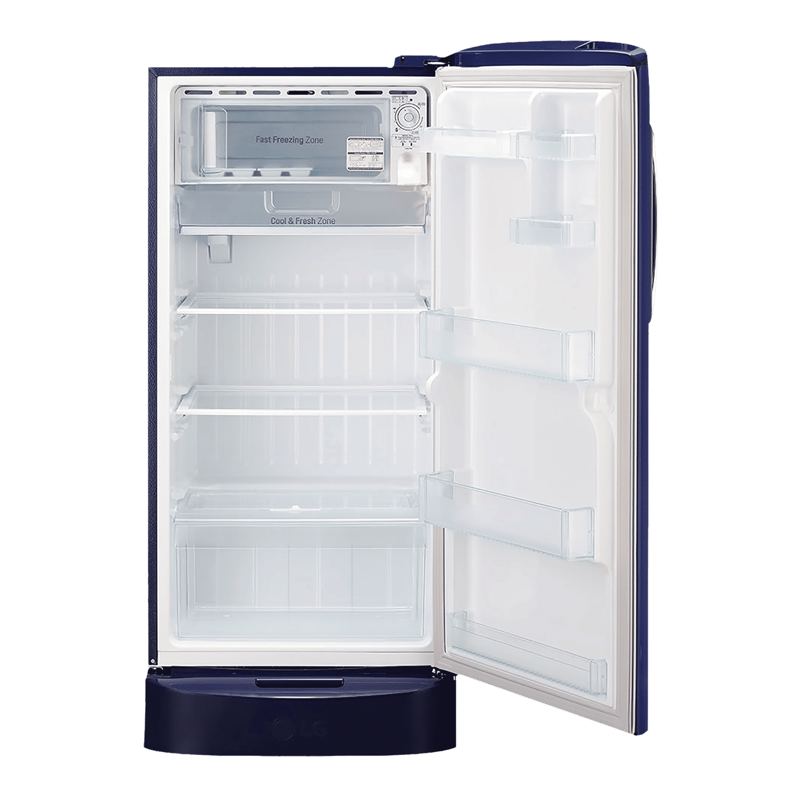 LG 205 Litres 4 Star Direct Cool Single Door Refrigerator with Stabilizer Free Operation (GL-D221ABCY.DBCZEB, Blue Charm)_4