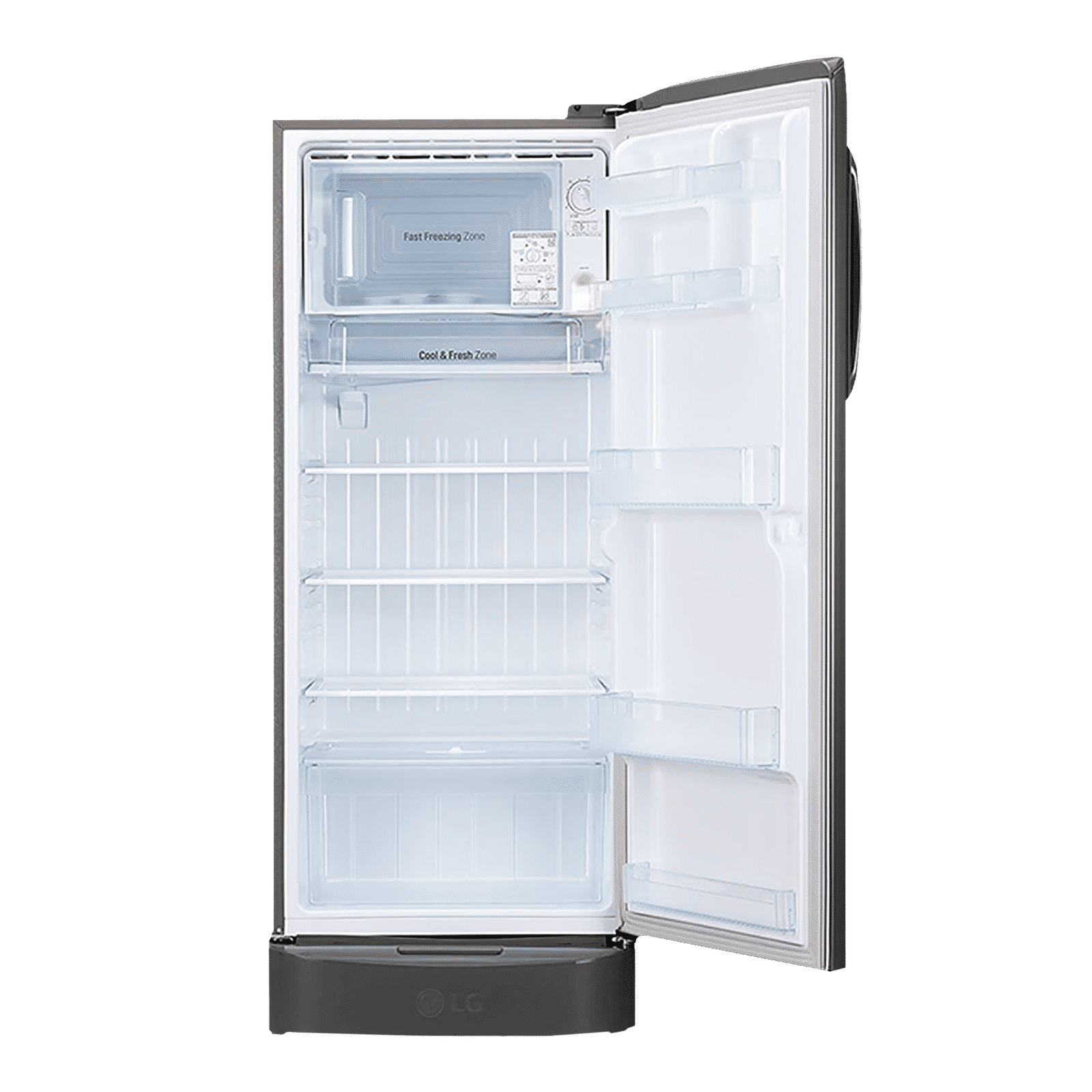 LG 235 Litres 3 Star Direct Cool Single Door Refrigerator with Stabilizer Free Operation (GL-D241APZD.DPZZEB, Shiny Steel)_6