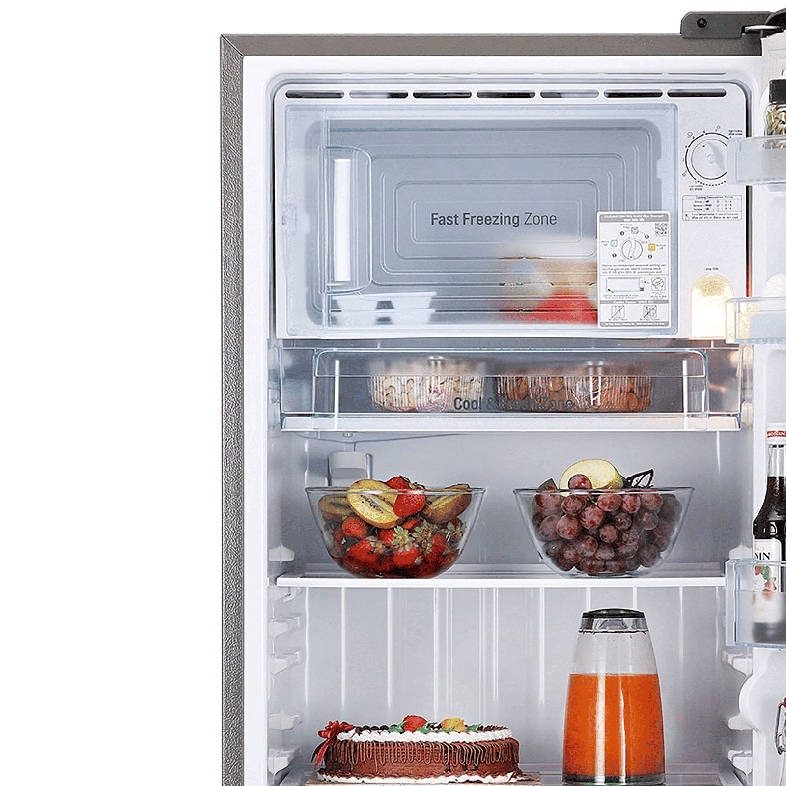 LG 235 Litres 3 Star Direct Cool Single Door Refrigerator with Stabilizer Free Operation (GL-D241APZD.DPZZEB, Shiny Steel)_7