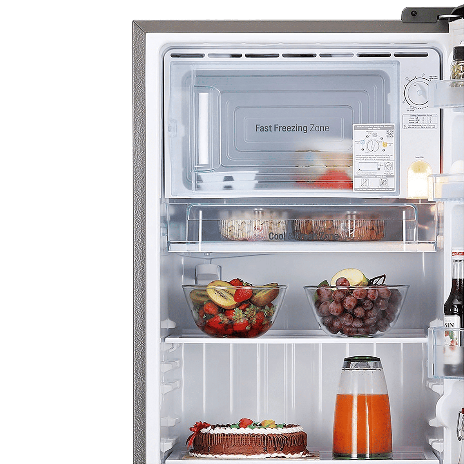 LG 235 Litres 5 Star Direct Cool Single Door Refrigerator with Stabilizer Free Operation (GL-D241APZZ.DPZZEB, Shiny Steel)_8