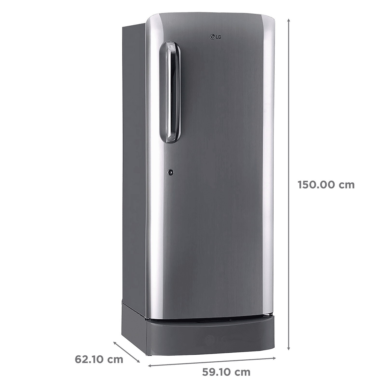 LG 235 Litres 5 Star Direct Cool Single Door Refrigerator with Stabilizer Free Operation (GL-D241APZZ.DPZZEB, Shiny Steel)_3
