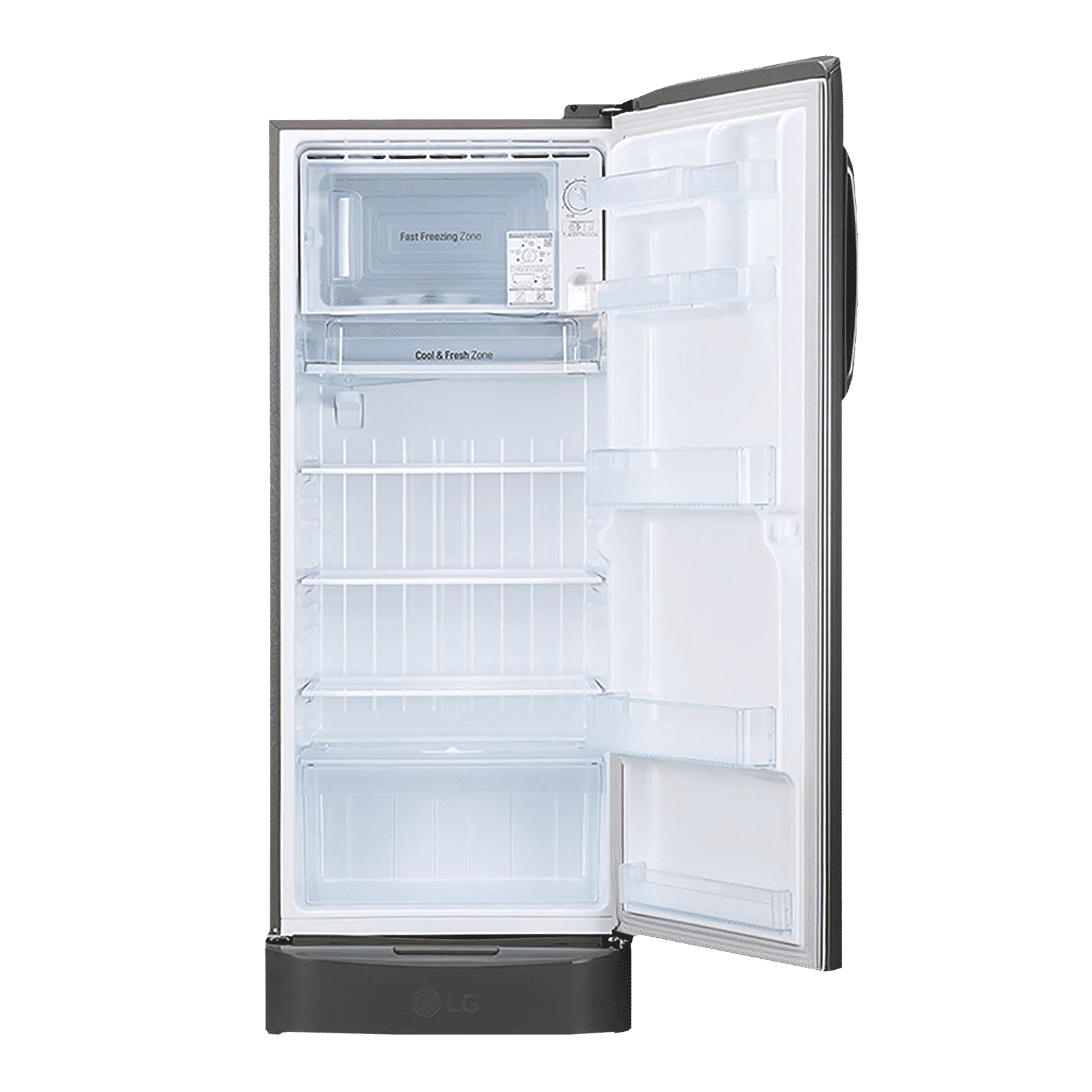 LG 235 Litres 5 Star Direct Cool Single Door Refrigerator with Stabilizer Free Operation (GL-D241APZZ.DPZZEB, Shiny Steel)_6