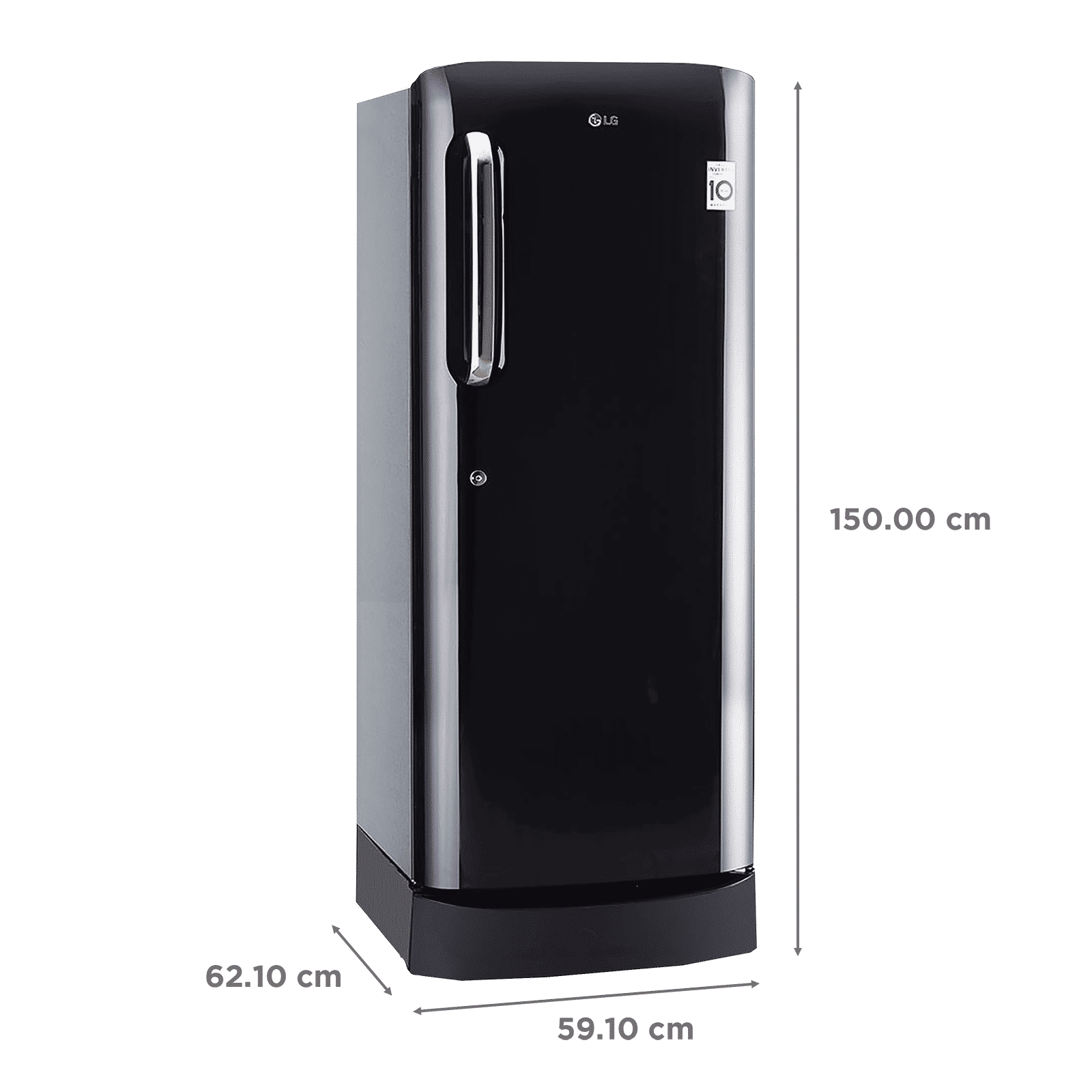 LG 235 Litres 4 Star Direct Cool Single Door Refrigerator with Stabilizer Free Operation (GL-D241AESY.DESZEB, Ebony Sheen) LG 235 Litres 4 Star Direct Cool Single Door Refrigerator with Stabilizer Free Operation (GL-D241AESY.DESZEB, Ebony Sheen)_3