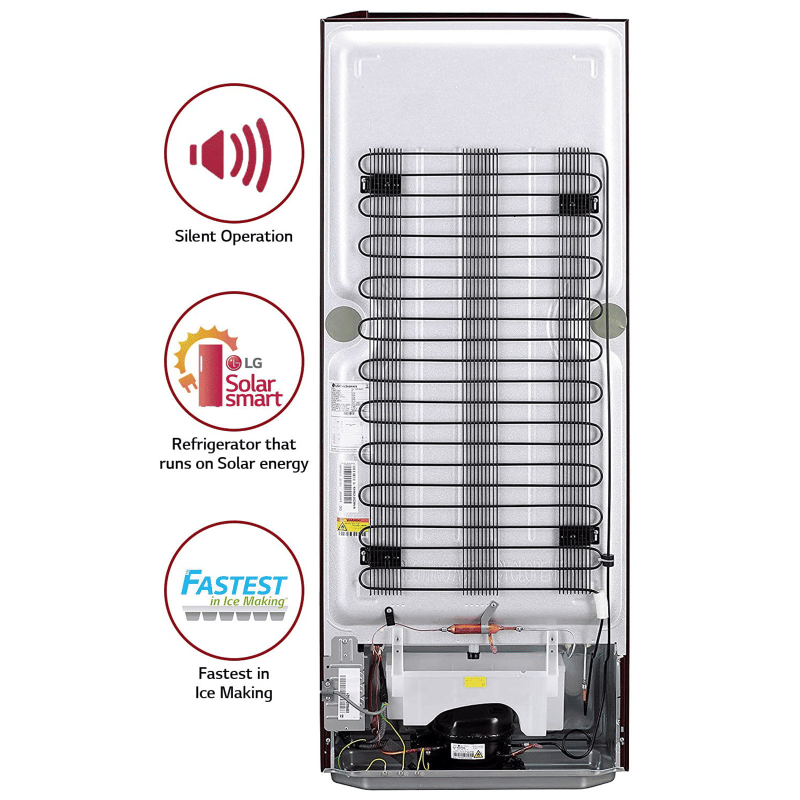 LG 261 Litres 3 Star Direct Cool Single Door Refrigerator with Stabilizer Free Operation (GL-B281BSCX.DSCZEB, Scarlet Charm)_11