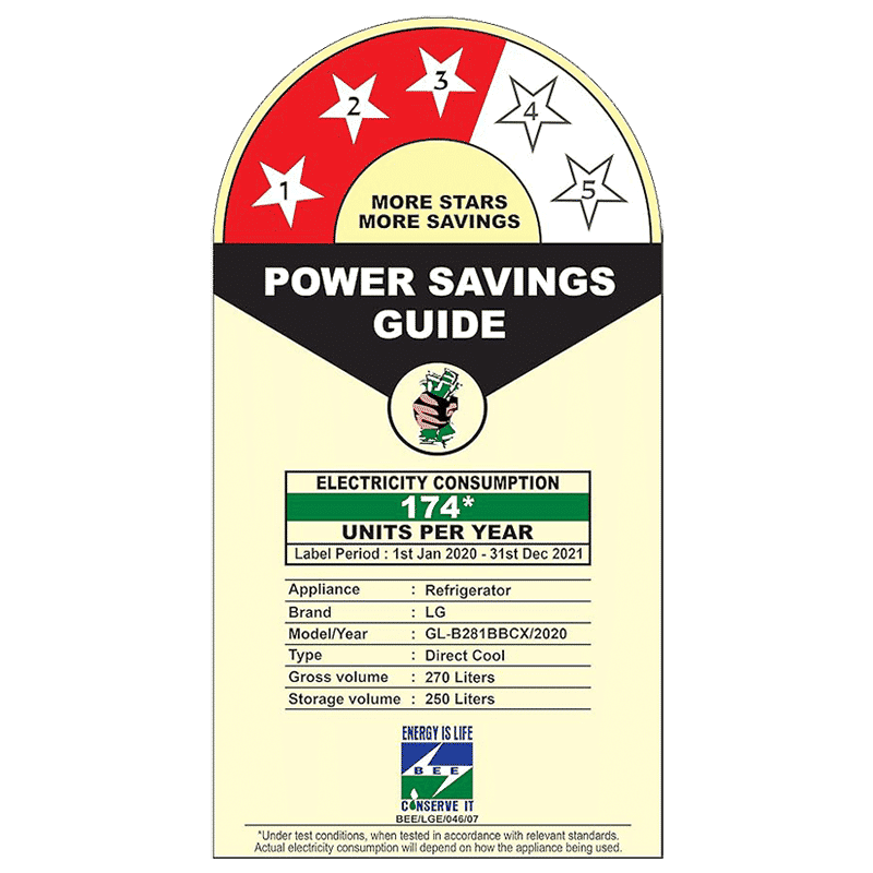 LG 261 Litres 3 Star Direct Cool Single Door Refrigerator with Stabilizer Free Operation (GL-B281BBCX.DBCZEB, Blue Charm)_15