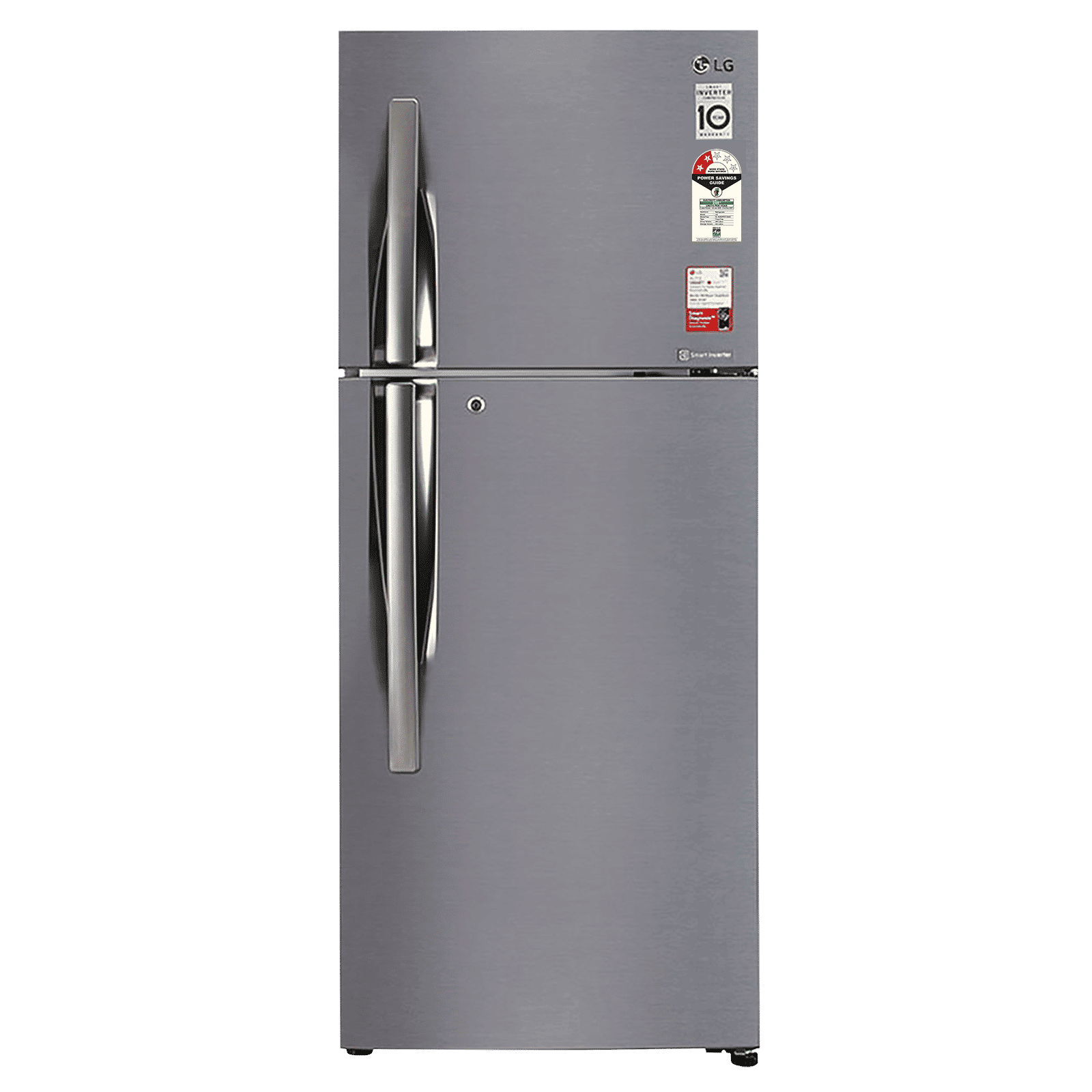 LG 240 Litres 2 Star Frost Free Double Door Convertible Refrigerator with Auto Smart Connect (GL-S292RPZY, Shiny Steel)_1