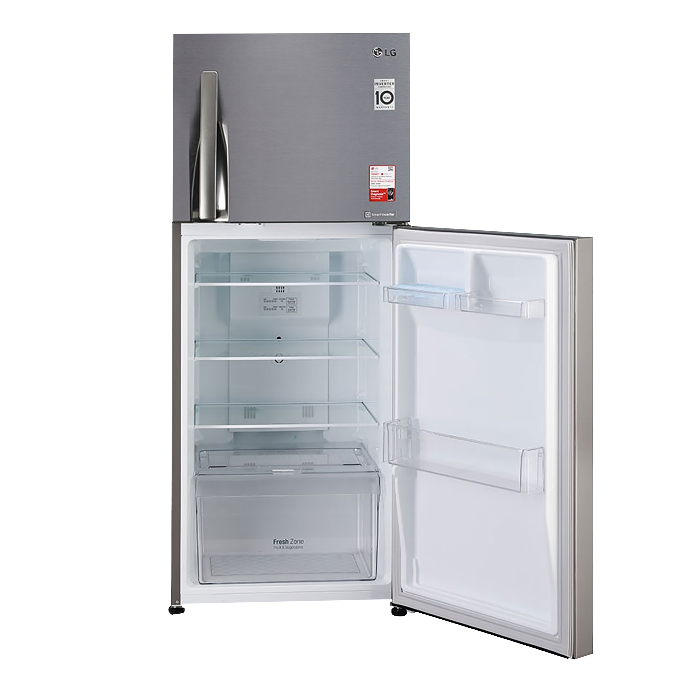 LG 240 Litres 2 Star Frost Free Double Door Convertible Refrigerator with Auto Smart Connect (GL-S292RPZY, Shiny Steel)_13