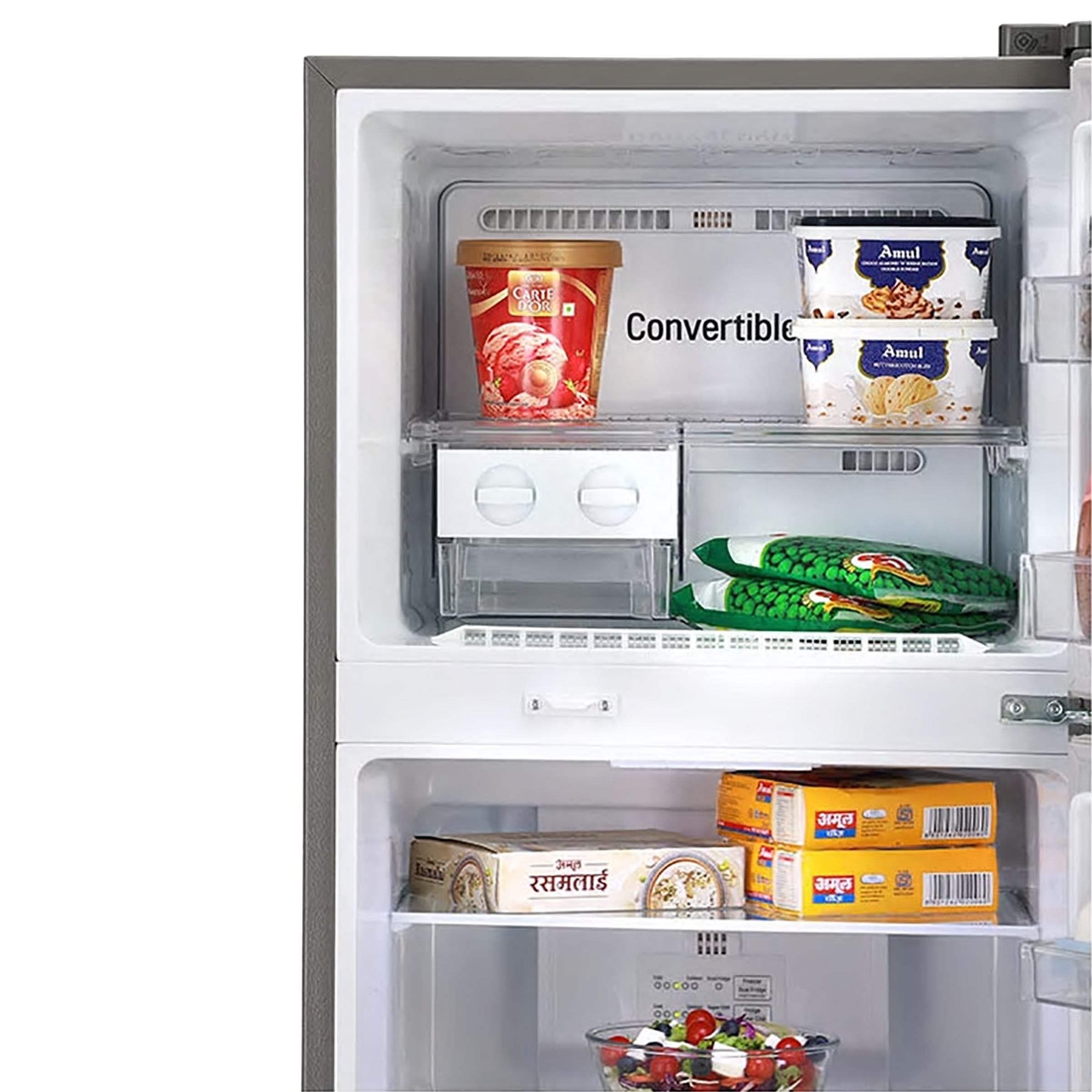LG 240 Litres 2 Star Frost Free Double Door Convertible Refrigerator with Auto Smart Connect (GL-S292RPZY, Shiny Steel)_8