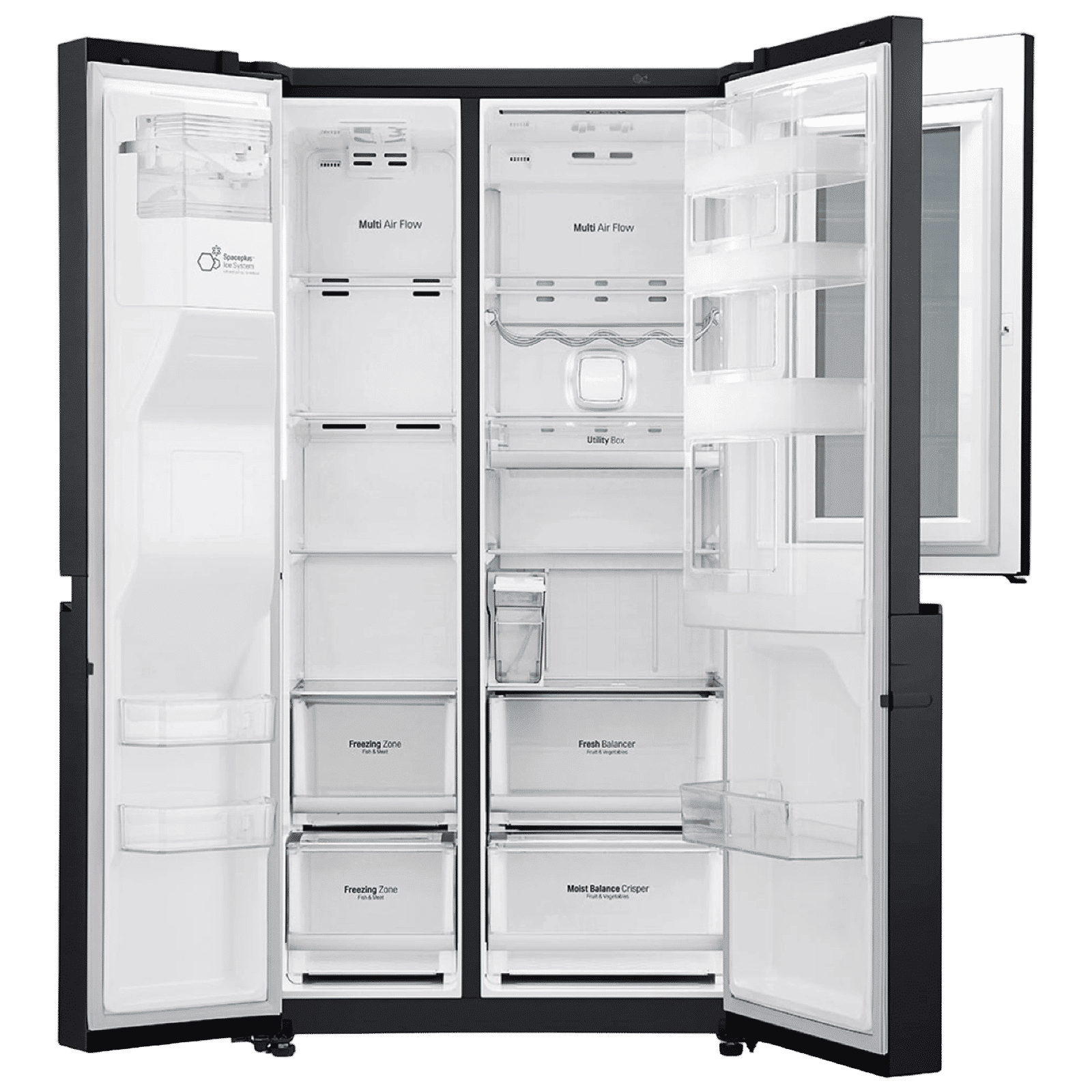 LG 635 Litres 5 Star Frost Free Side by Side Refrigerator with Smart Diagnosis (GC-X247CQAV, Matte Black)_4