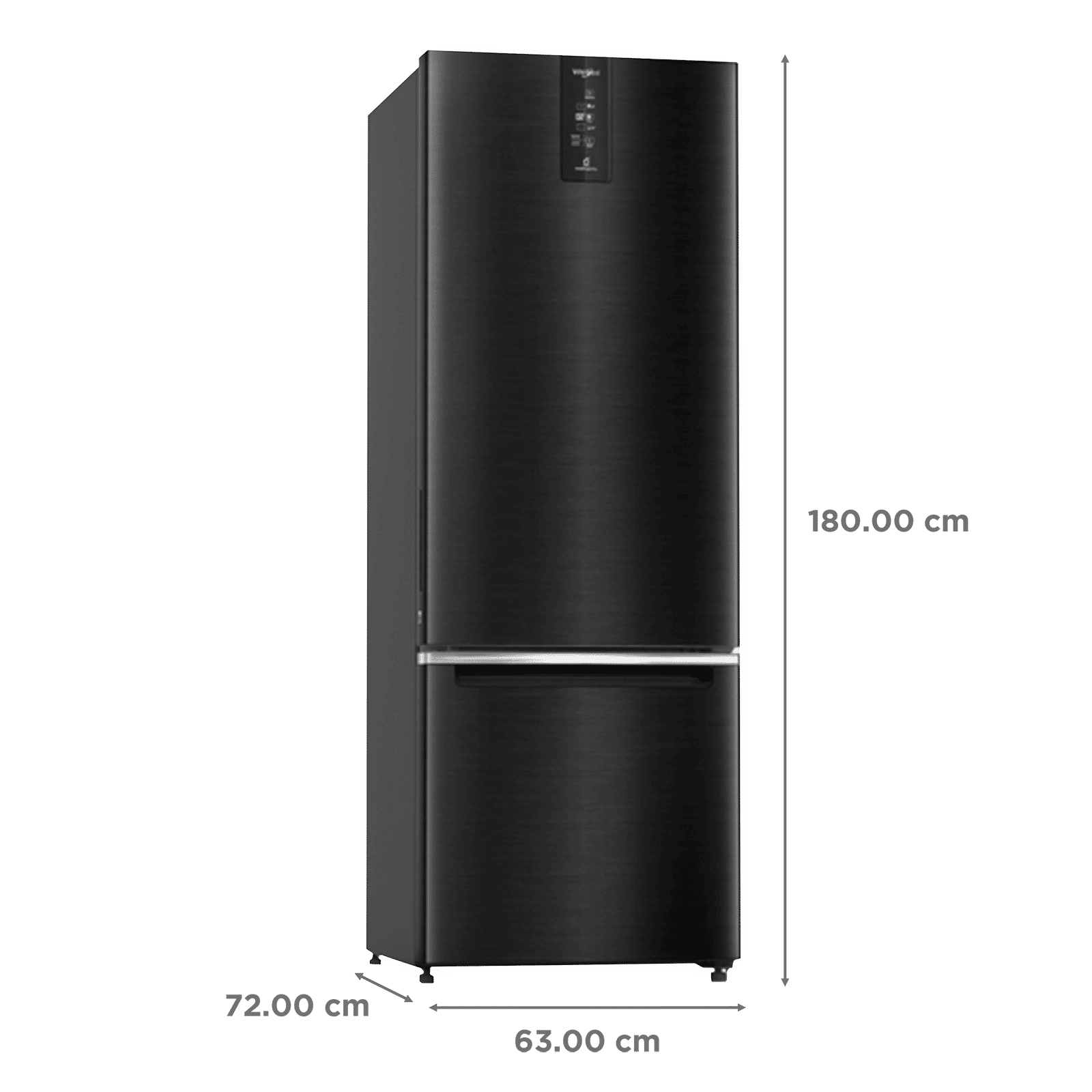 Whirlpool Intellifresh Pro 355 Litres 3 Star Frost Free Double Door Bottom Mount Convertible Refrigerator with Advanced AI Technology (IFPRO BM INV 370 ELT+, Steel Onyx)_3