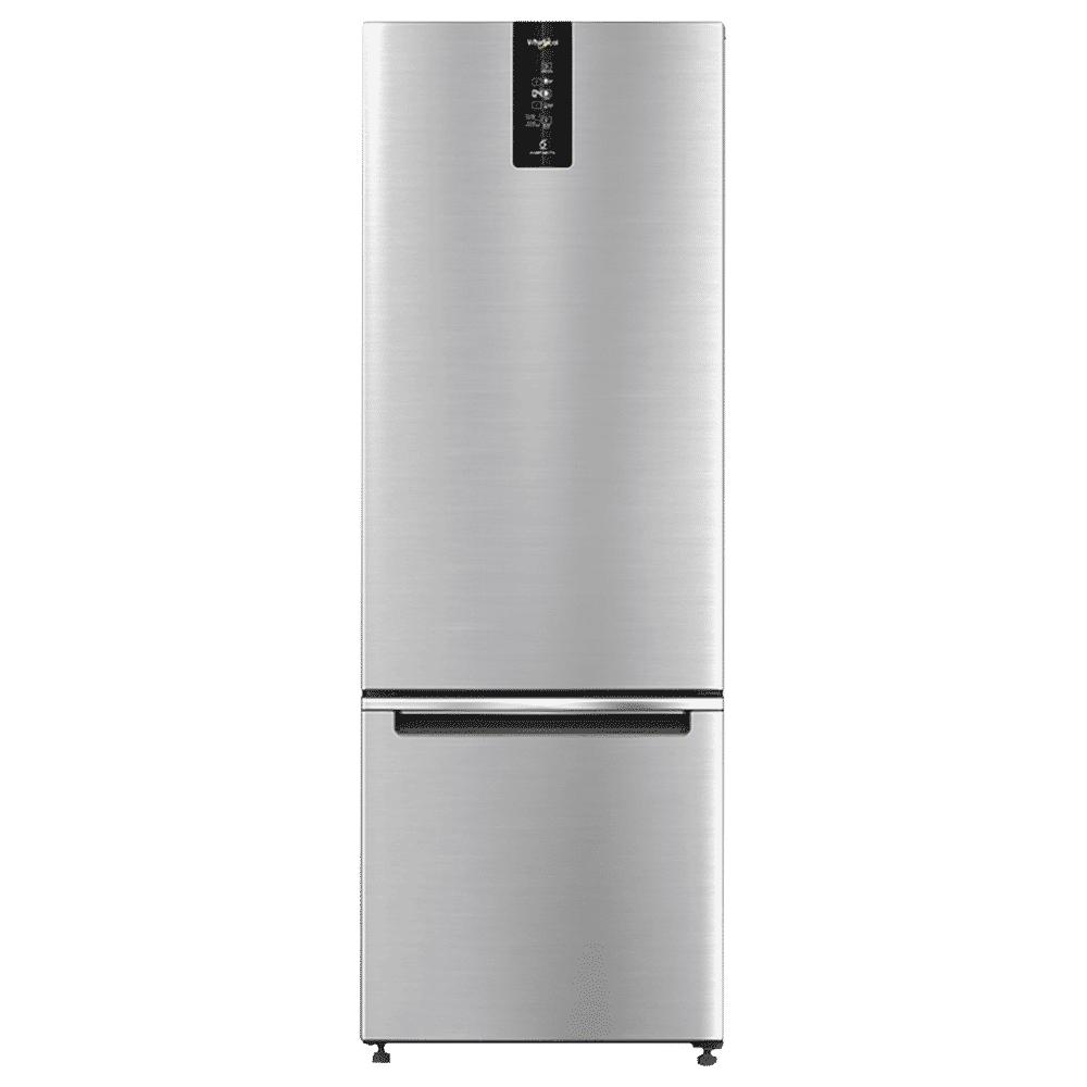 Whirlpool Intellifresh Pro 325 Litres 3 Star Frost Free Double Door Bottom Mount Refrigerator with AI Technology (IFPRO BM INV 340 ELT, Omega Steel)_1