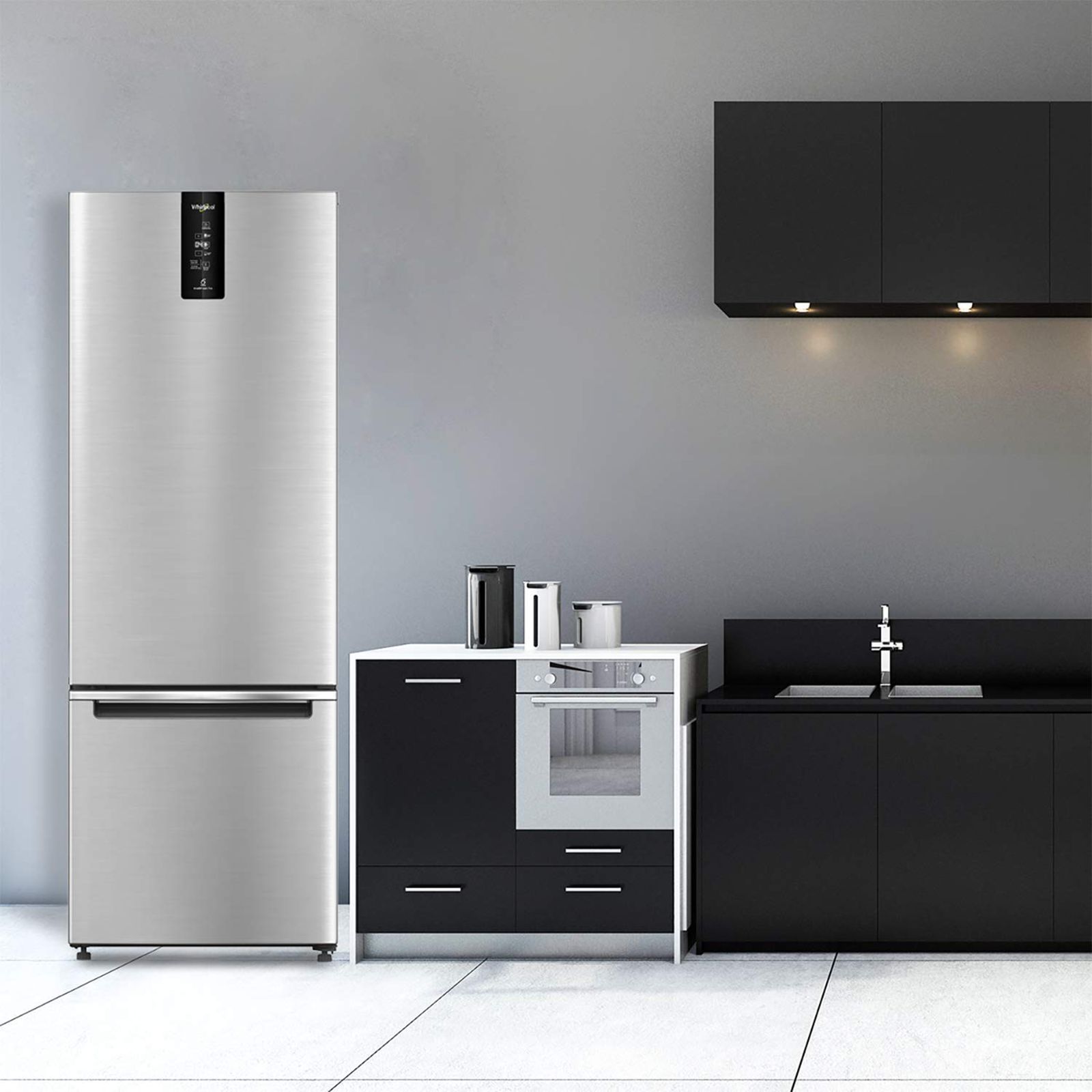 Whirlpool Intellifresh Pro 325 Litres 3 Star Frost Free Double Door Bottom Mount Refrigerator with AI Technology (IFPRO BM INV 340 ELT, Omega Steel)_9