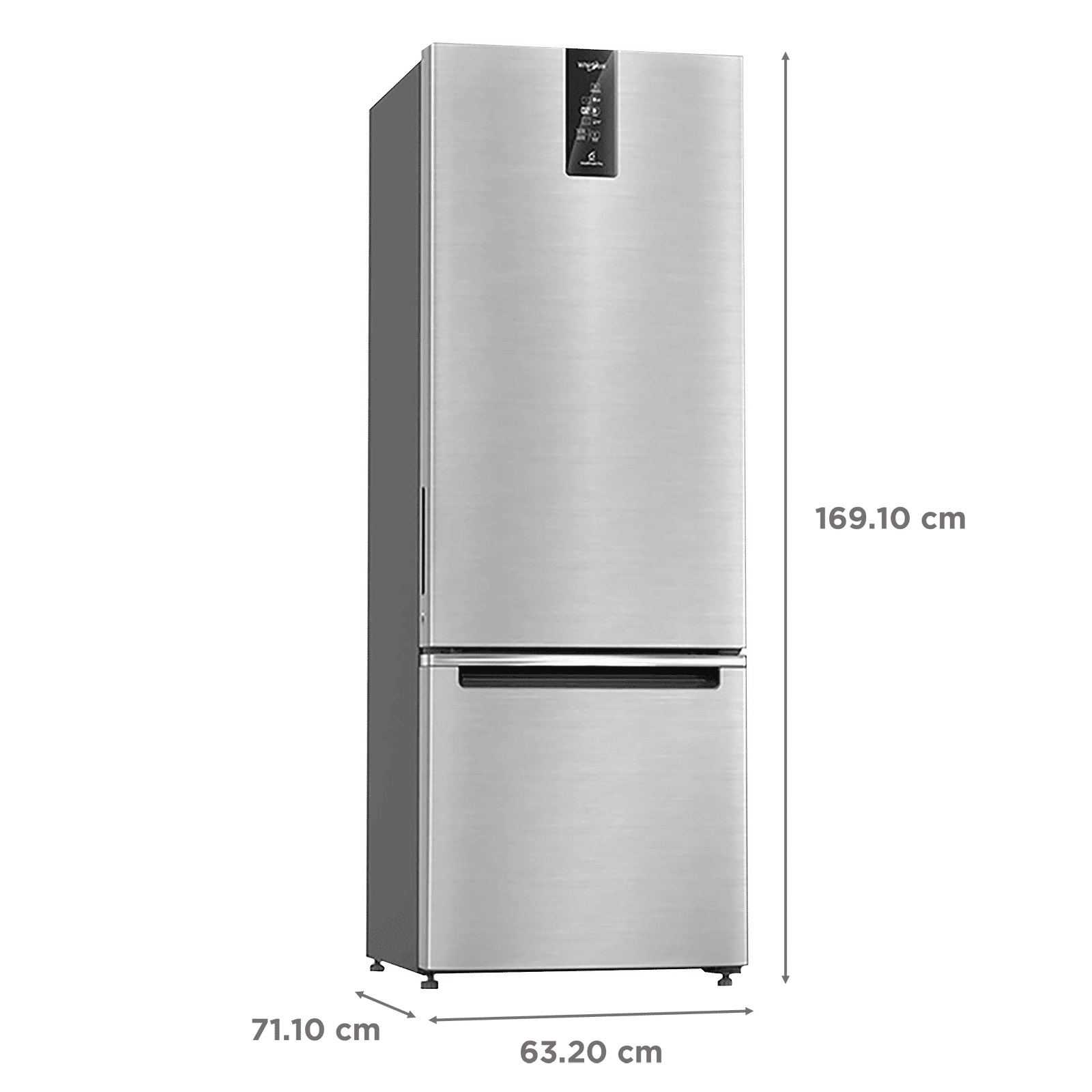 Whirlpool Intellifresh Pro 325 Litres 3 Star Frost Free Double Door Bottom Mount Refrigerator with AI Technology (IFPRO BM INV 340 ELT, Omega Steel)_3