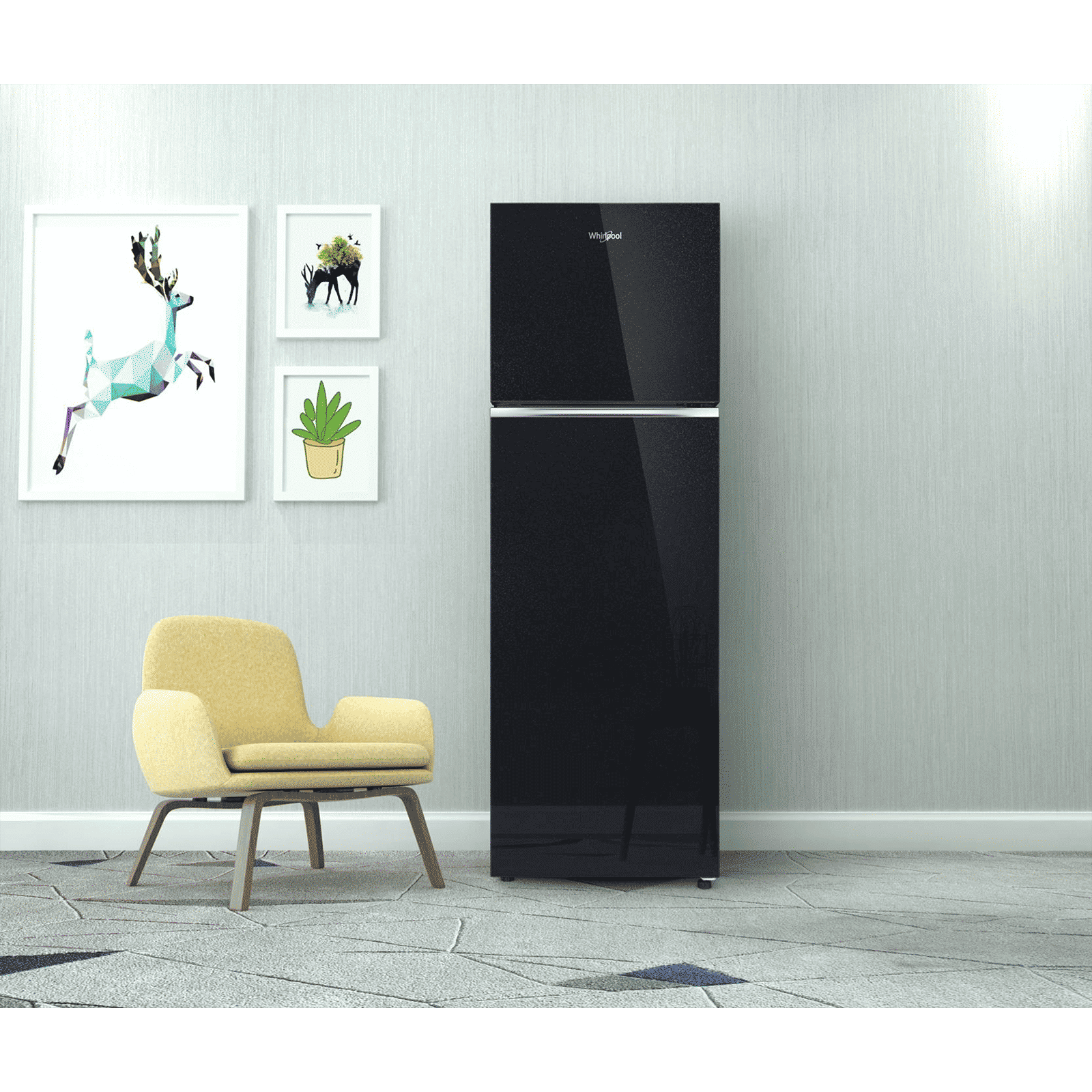 Whirlpool NeoFresh 265 Litres 2 Star Frost Free Double Door Refrigerator with 6th Sense DeepFreeze Technology (NEO 278GD PRM, Crystal Black)_15