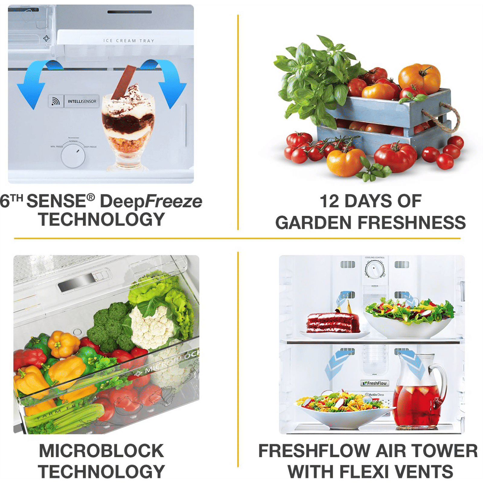 Whirlpool NeoFresh 265 Litres 2 Star Frost Free Double Door Refrigerator with 6th Sense DeepFreeze Technology (NEO 278GD PRM, Crystal Black)_17