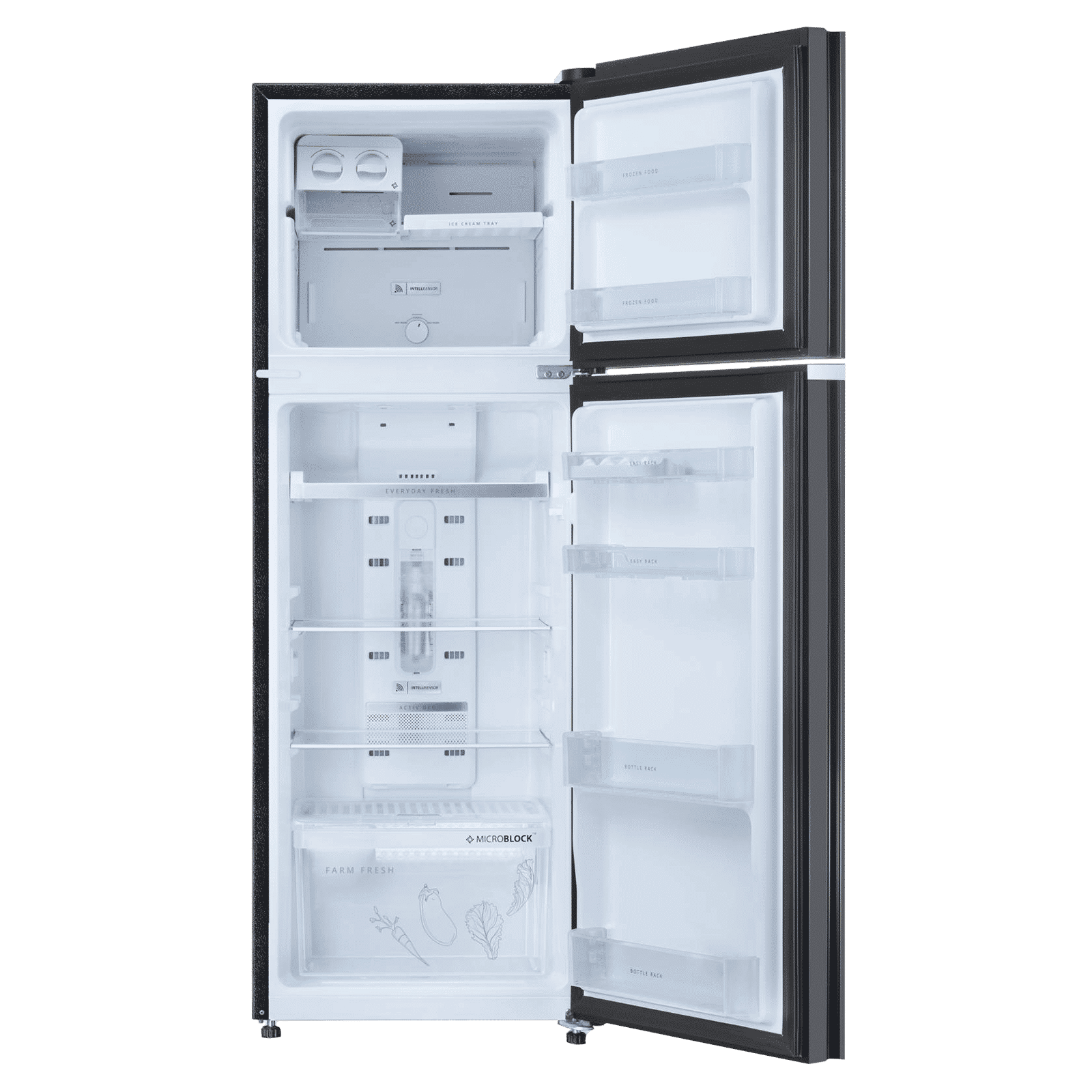 Whirlpool NeoFresh 265 Litres 2 Star Frost Free Double Door Refrigerator with 6th Sense DeepFreeze Technology (NEO 278GD PRM, Crystal Black)_6