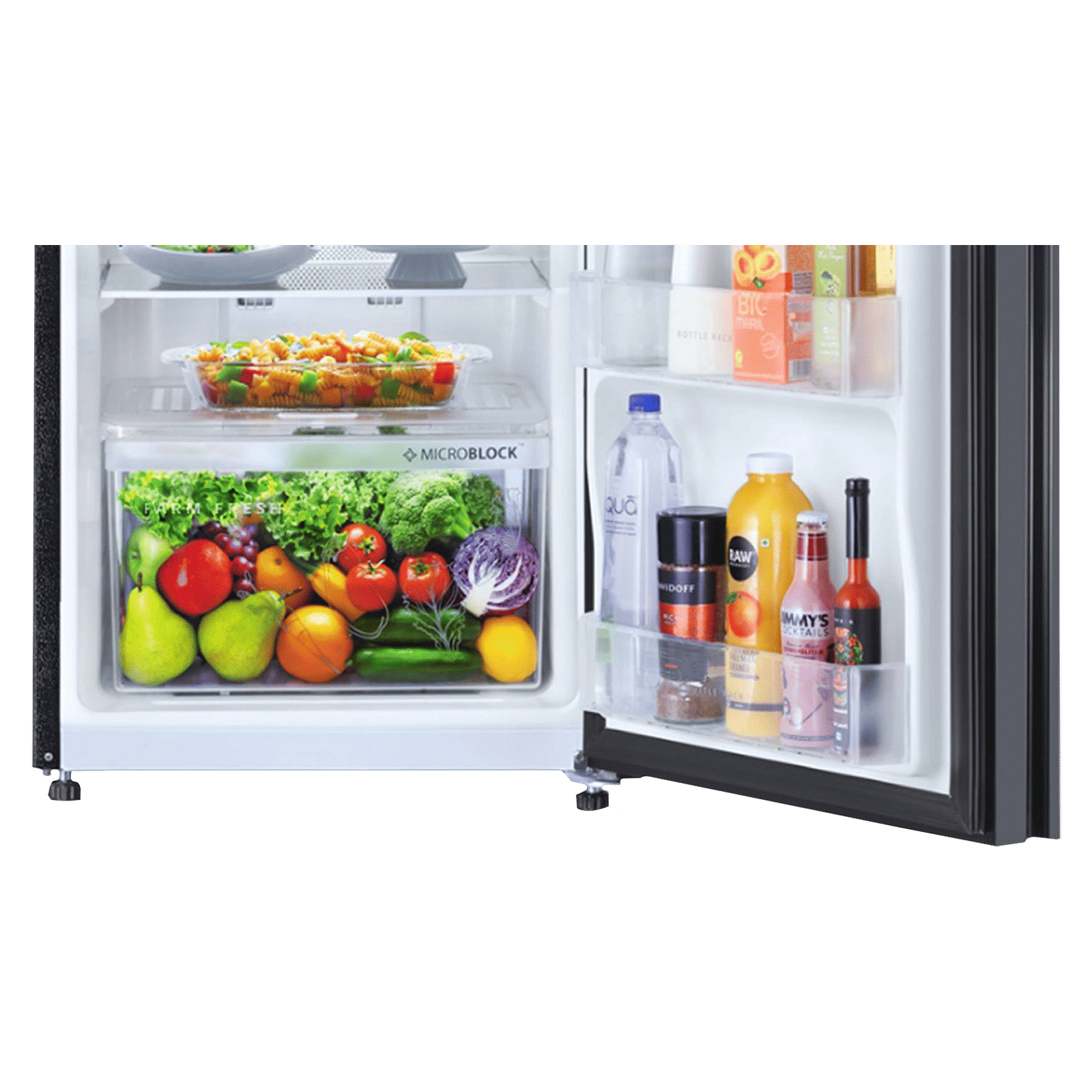 Whirlpool NeoFresh 265 Litres 2 Star Frost Free Double Door Refrigerator with 6th Sense DeepFreeze Technology (NEO 278GD PRM, Crystal Black)_7