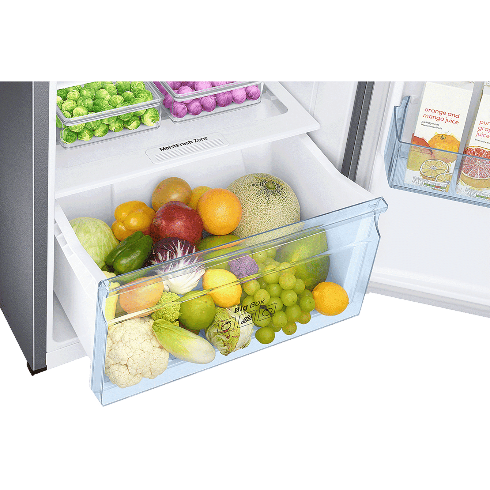 SAMSUNG 324 Litres 2 Star Frost Free Double Door Convertible Refrigerator with Multi Air Flow System (RT34T4522S8/HL, Elegant Inox)_10