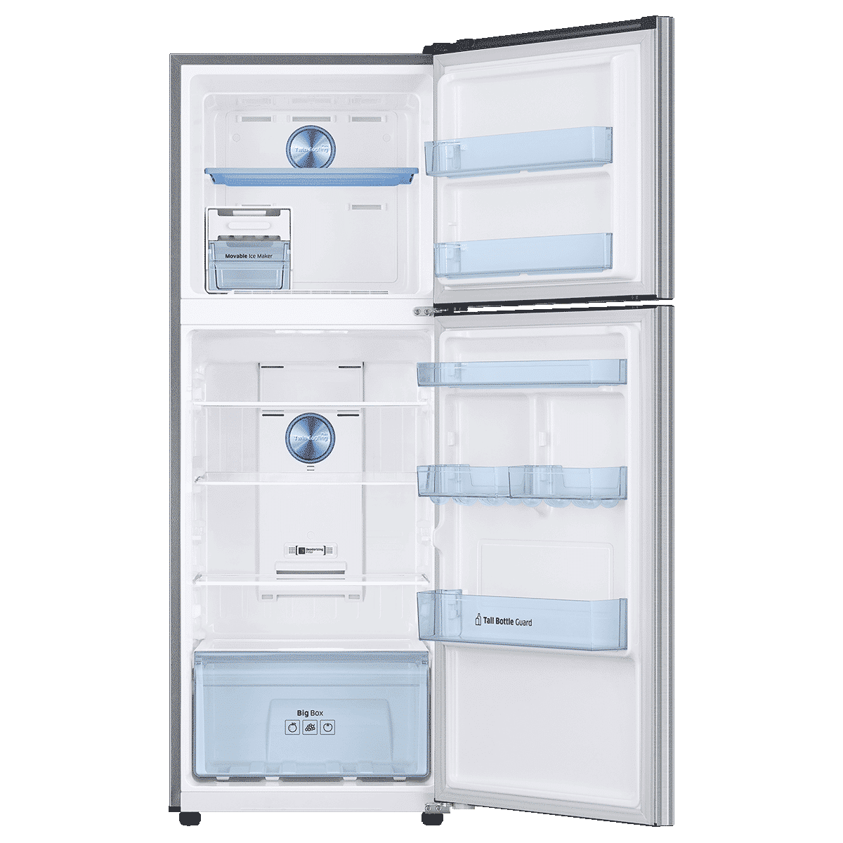 SAMSUNG 324 Litres 2 Star Frost Free Double Door Convertible Refrigerator with Multi Air Flow System (RT34T4522S8/HL, Elegant Inox)_6