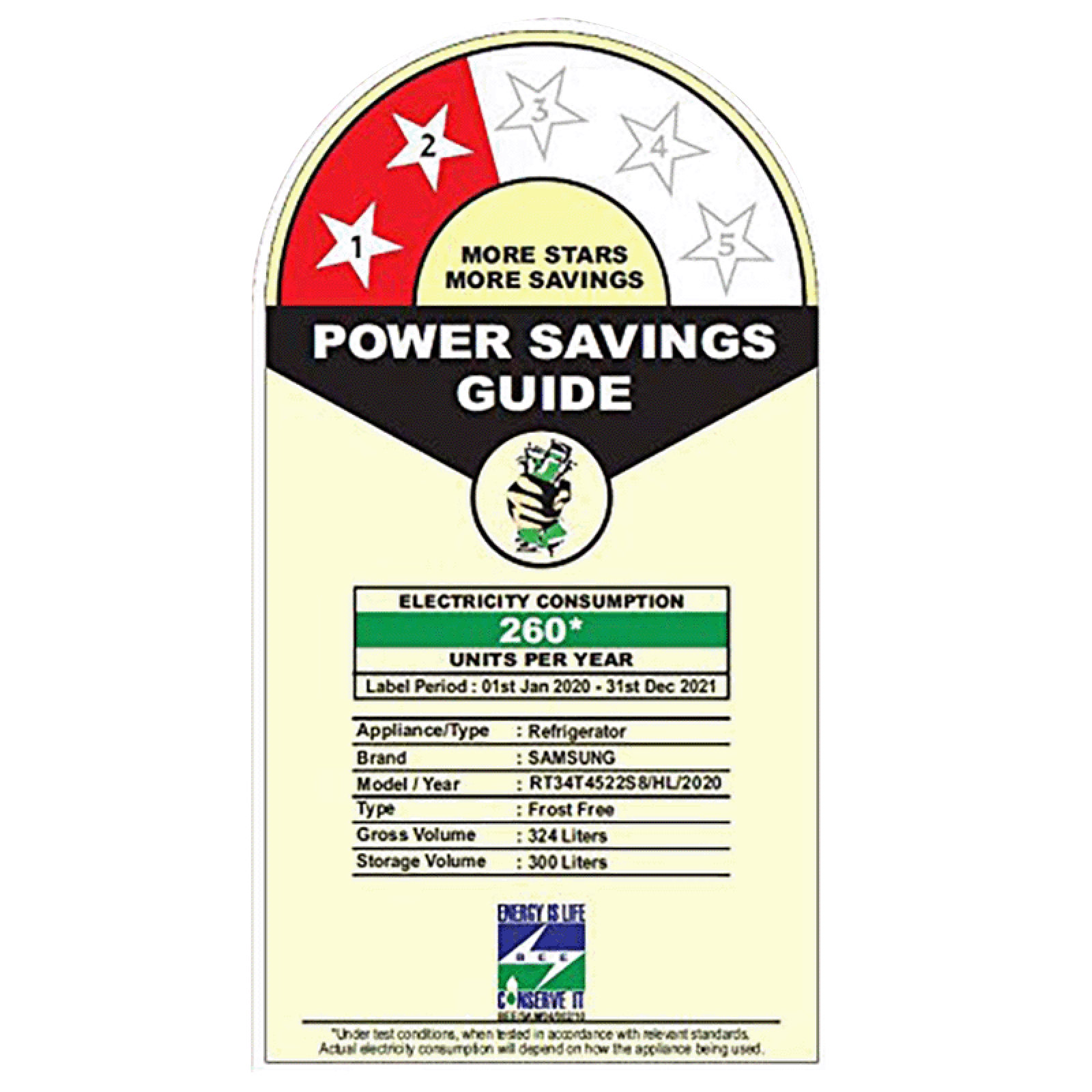 SAMSUNG 324 Litres 2 Star Frost Free Double Door Convertible Refrigerator with Multi Air Flow System (RT34T4522S8/HL, Elegant Inox)_7