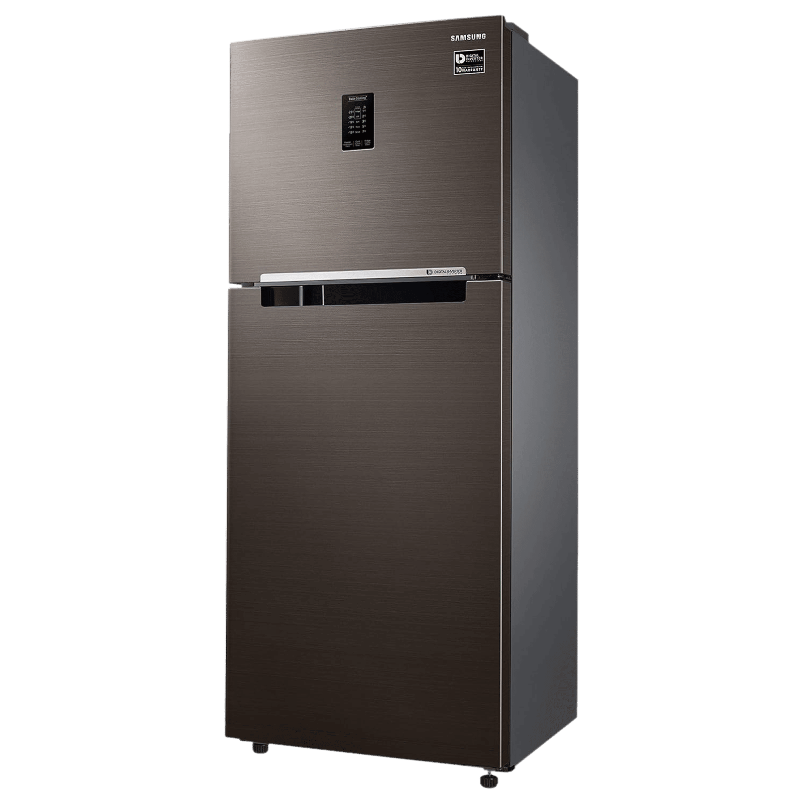 SAMSUNG 386 Litres 3 Star Frost Free Double Door Convertible Refrigerator with Curd Maestro (RT39T5C3EDX/TL, Luxe Brown)_1