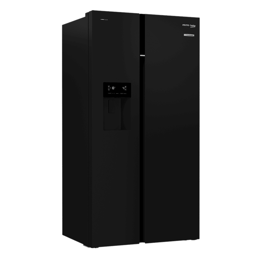 VOLTAS beko 634 Litres Frost Free Side by Side Refrigerator with Neo Frost Dual Cooling (RSB655GBRF, Glass Black) VOLTAS beko 634 Litres Frost Free Side by Side Refrigerator with Neo Frost Dual Cooling (RSB655GBRF, Glass Black)_4