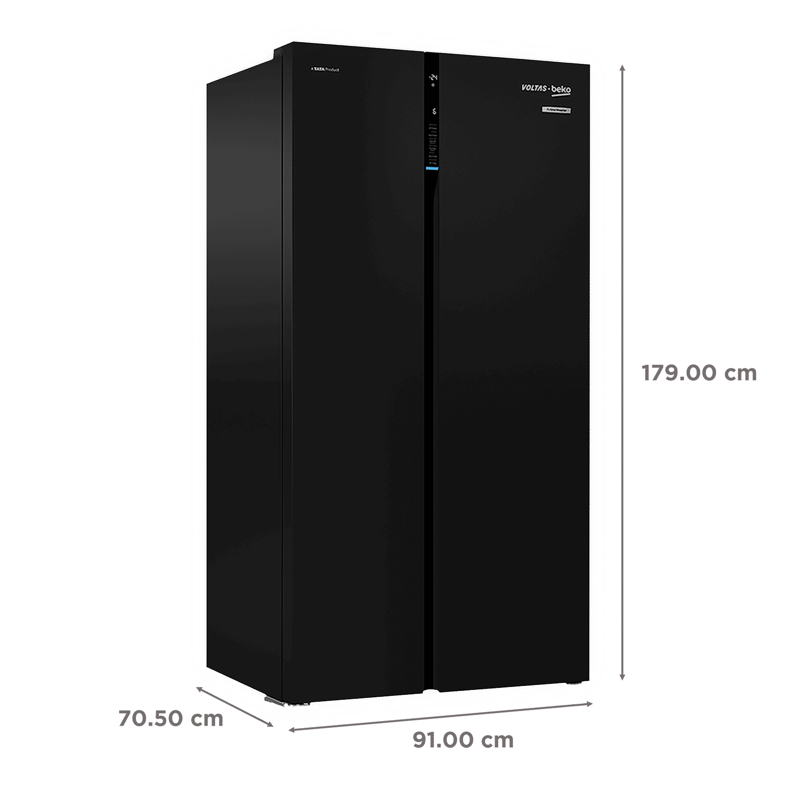 VOLTAS beko 640 Litres Frost Free Side by Side Refrigerator with Neo Frost Dual Cooling (RSB665GBRF, Glass Black) VOLTAS beko 640 Litres Frost Free Side by Side Refrigerator with Neo Frost Dual Cooling (RSB665GBRF, Glass Black)_3