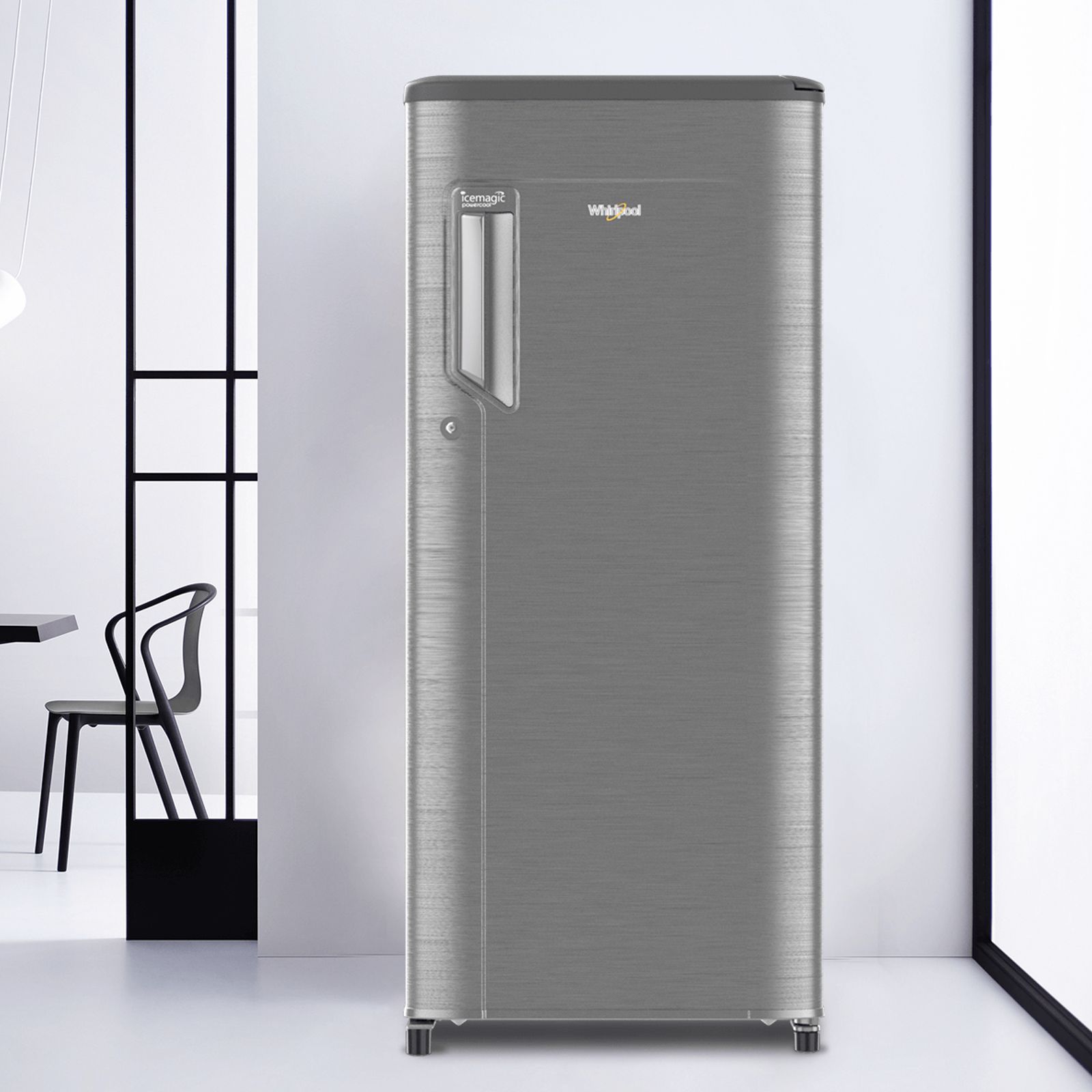 Whirlpool Icemagic Powercool 190 Litres 3 Star Direct Cool Single Door Refrigerator with Insulated Capillary Technology (DC 205 F, Lumina Steel)_10