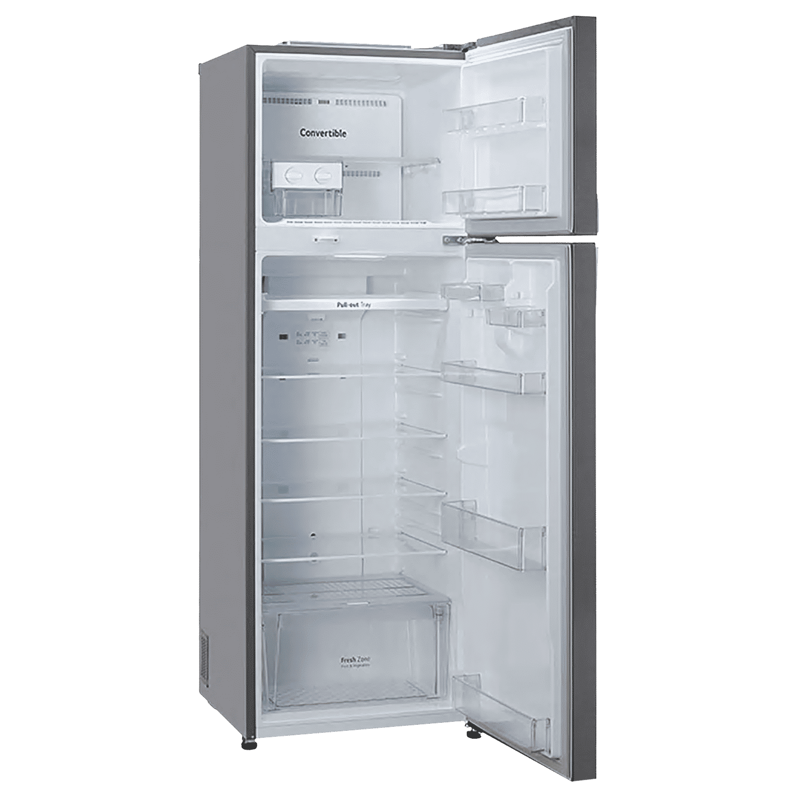 LG 360 Litres 2 Star Frost Free Double Door Convertible Refrigerator with Multi Air Flow System (GL-S402RPZY.DPZZEB, Shiny Steel)_15