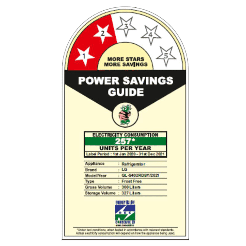 LG 360 Litres 2 Star Frost Free Double Door Convertible Refrigerator with Multi Air Flow System (GL-S402RDSY.DDSZEB, Dazzle Steel)_9