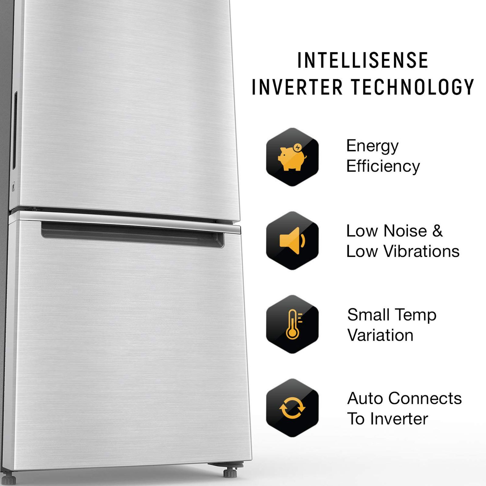 Whirlpool Intellifresh Pro 355 Litres 3 Star Frost Free Double Door Bottom Mount Convertible Refrigerator with MicroBlock Technology (IFPRO BM INV CNV, Omega Steel)_15