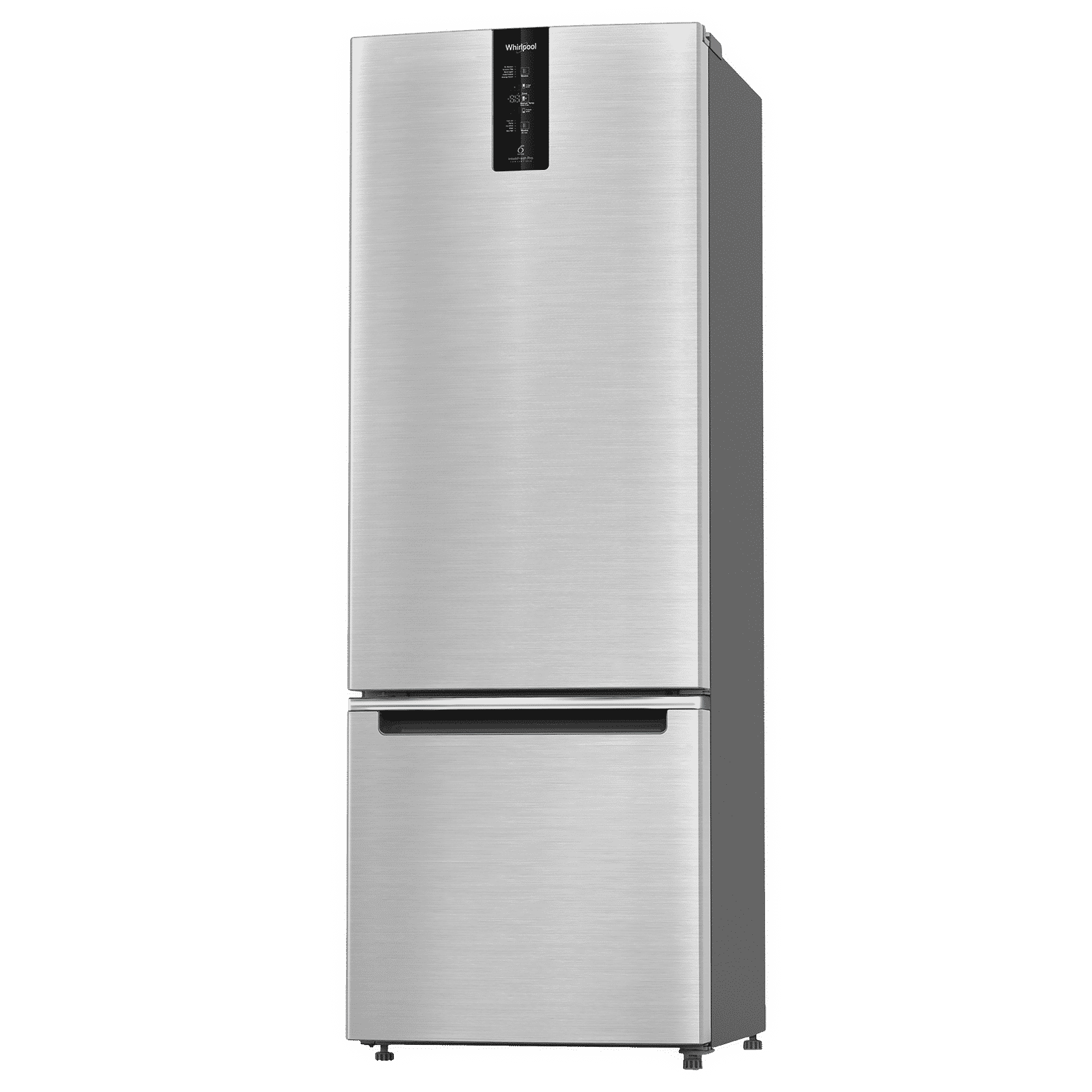 Whirlpool Intellifresh Pro 355 Litres 3 Star Frost Free Double Door Bottom Mount Convertible Refrigerator with MicroBlock Technology (IFPRO BM INV CNV, Omega Steel)_4