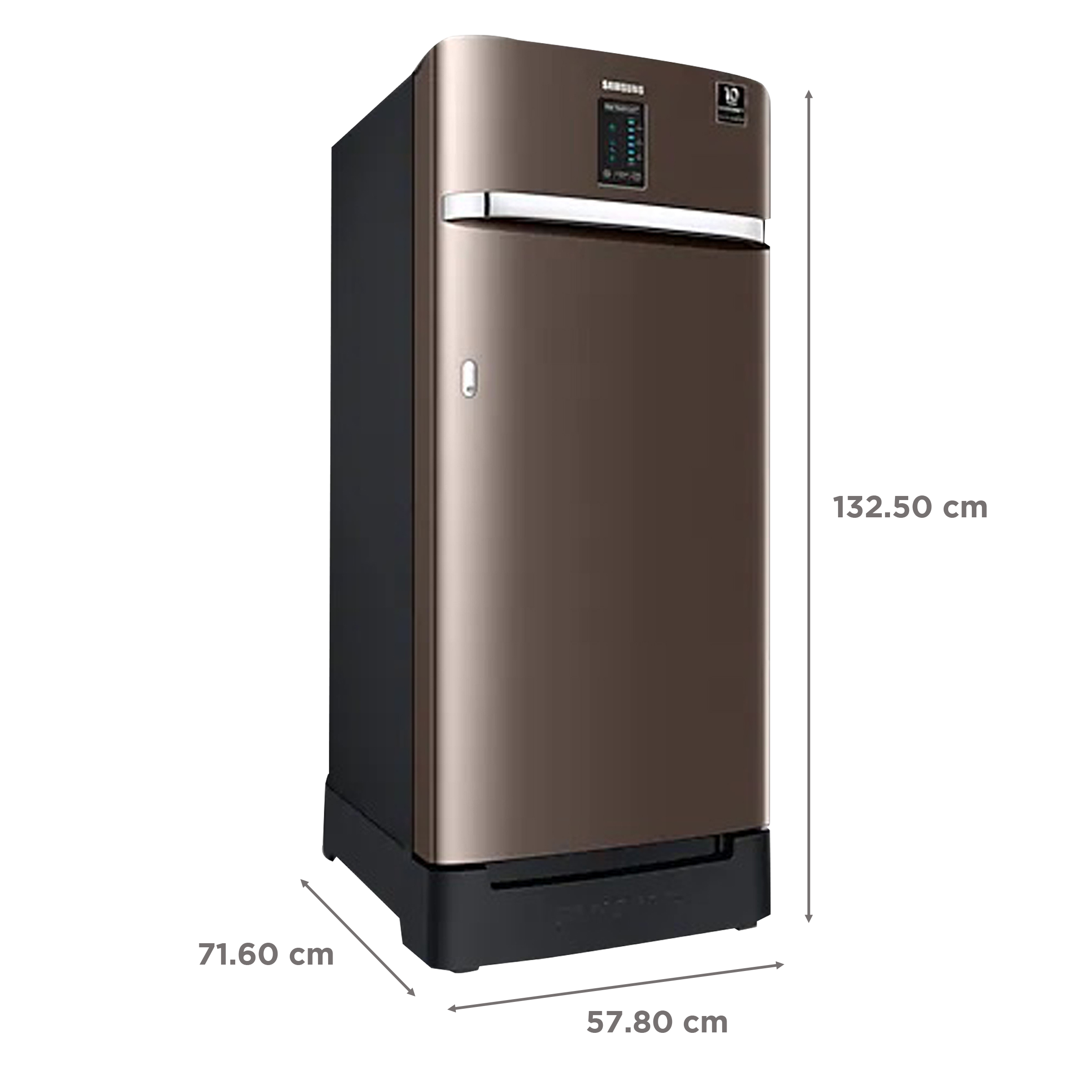 SAMSUNG Digi-Touch Cool 198 Litres 3 Star Direct Cool Single Door Refrigerator with Base Stand Drawer (RR21A2F2YDX/HL, Luxe Brown) SAMSUNG Digi-Touch Cool 198 Litres 3 Star Direct Cool Single Door Refrigerator with Base Stand Drawer (RR21A2F2YDX/HL, Luxe Brown)_3