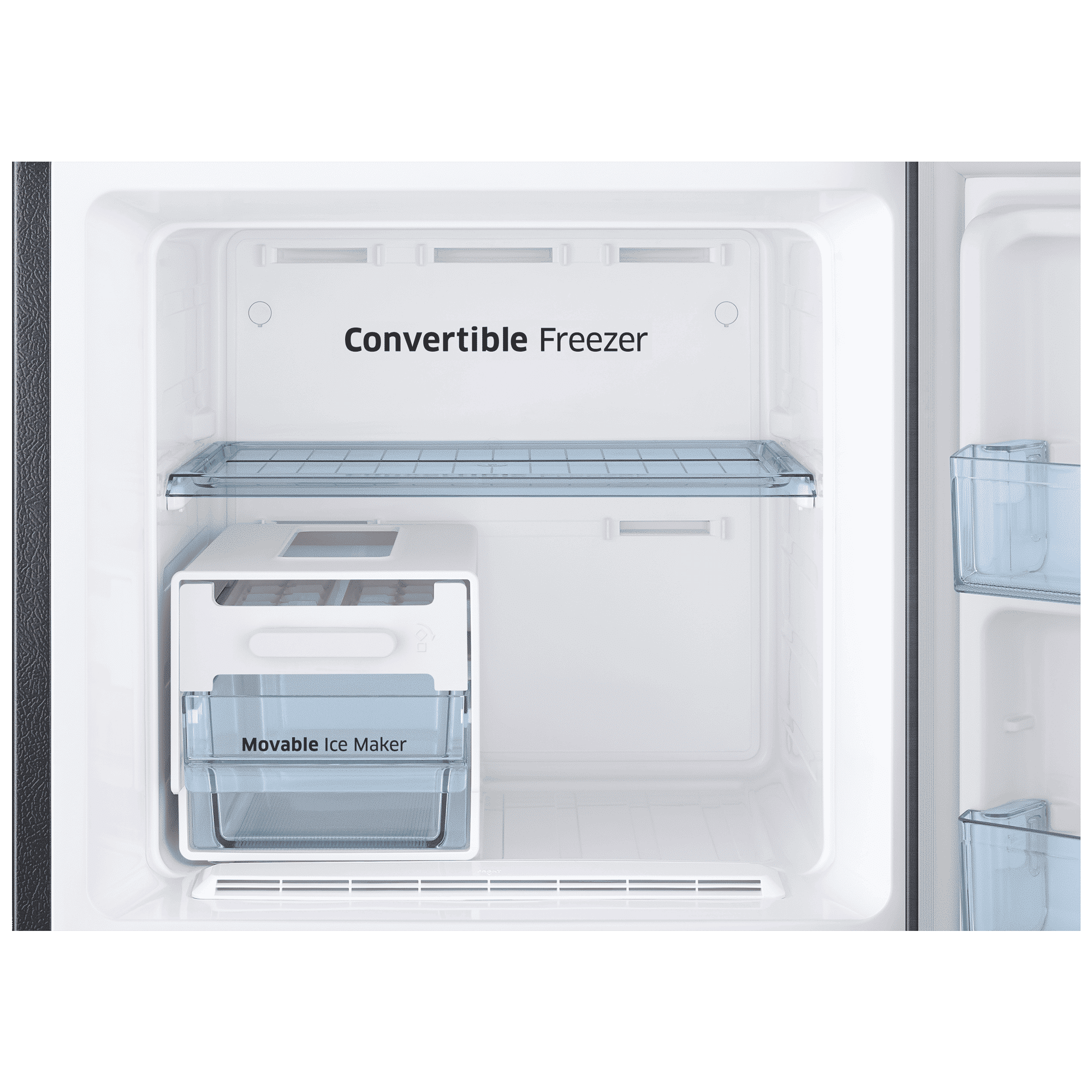 SAMSUNG 275 Litres 3 Star Frost Free Double Door Convertible Refrigerator with Power Cool Function (RT30A3743BX/HL, Luxe Black)_6