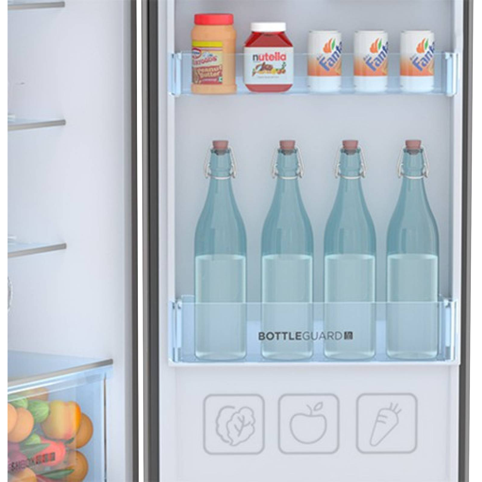 Haier 268 Litres 3 Star Frost Free Double Door Convertible Refrigerator with Turbo Icing Technology (HRF-2984BS-E, Brushline Silver)_7