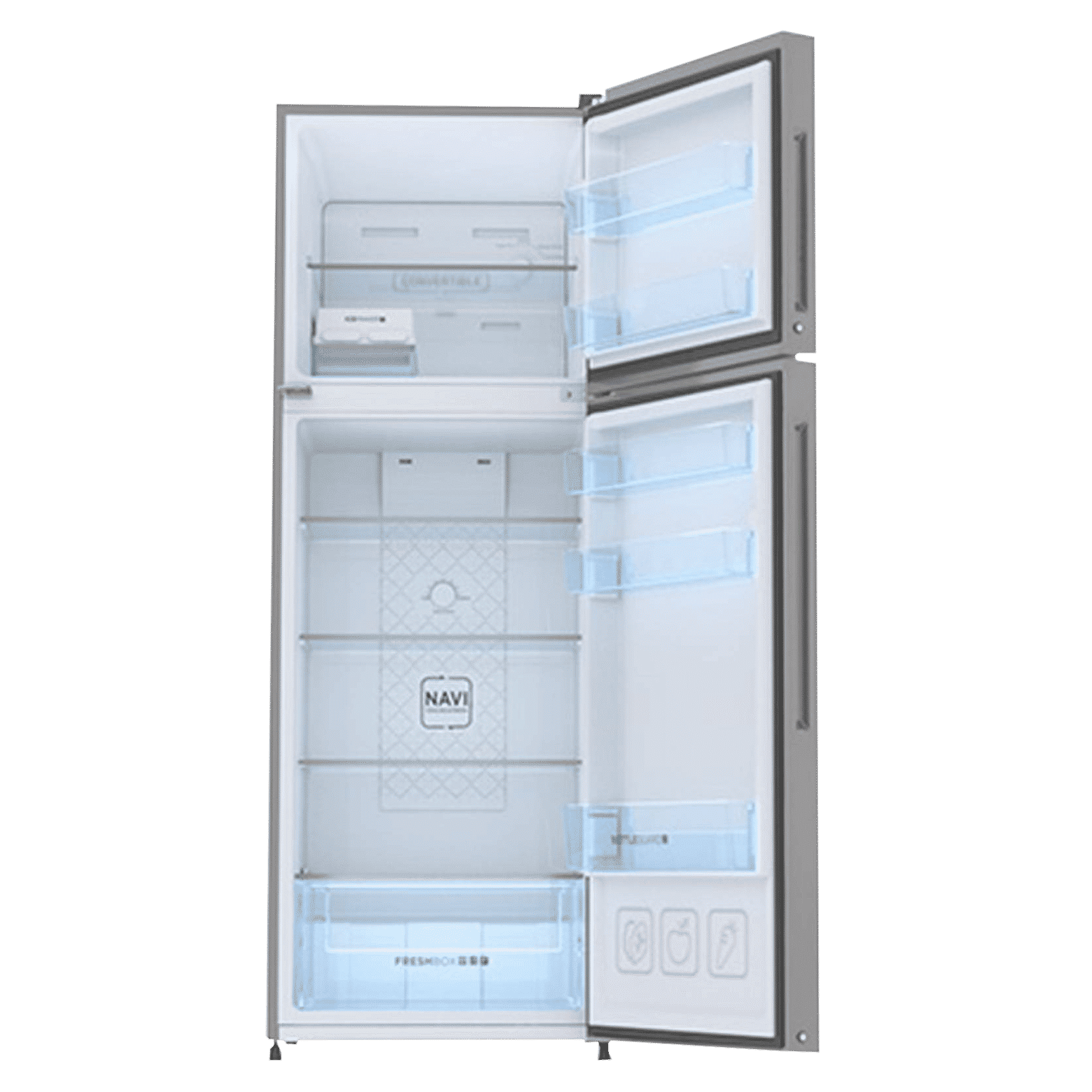 Haier 268 Litres 3 Star Frost Free Double Door Convertible Refrigerator with Turbo Icing Technology (HRF-2984BS-E, Brushline Silver)_6