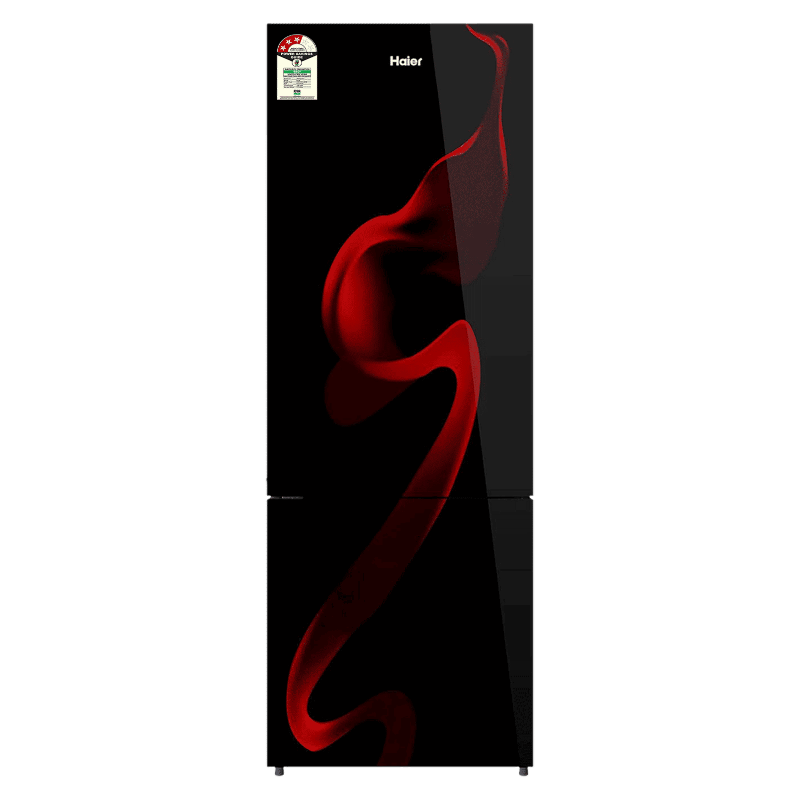 Haier 237 Litres 4 Star Frost Free Double Door Bottom Mount Convertible Refrigerator with Turbo Cooling Technology (HRB-2764PSG-E, Spiral Glass Black) Haier 237 Litres 4 Star Frost Free Double Door Bottom Mount Convertible Refrigerator with Turbo Cooling Technology (HRB-2764PSG-E, Spiral Glass Black)_1
