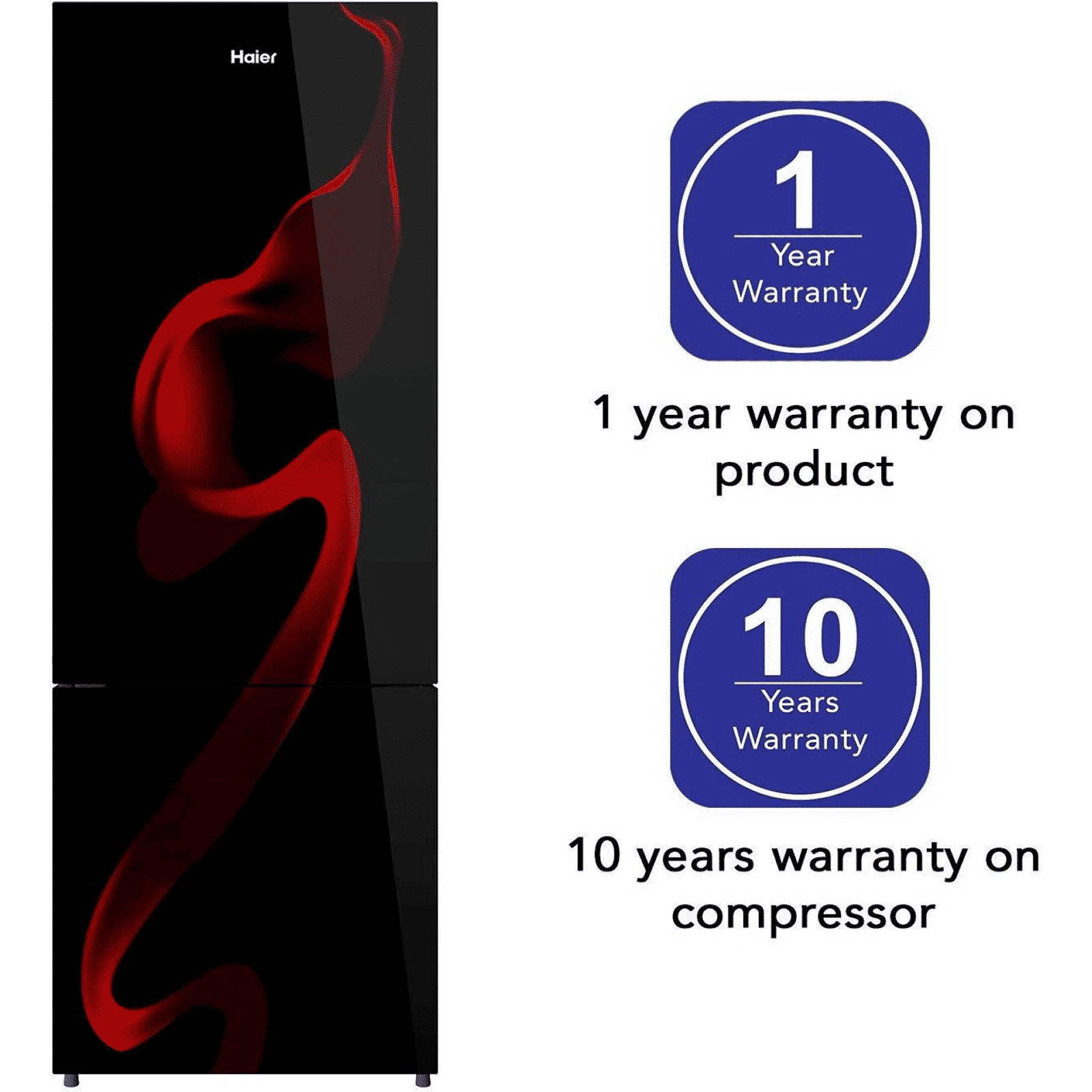 Haier 237 Litres 4 Star Frost Free Double Door Bottom Mount Convertible Refrigerator with Turbo Cooling Technology (HRB-2764PSG-E, Spiral Glass Black) Haier 237 Litres 4 Star Frost Free Double Door Bottom Mount Convertible Refrigerator with Turbo Cooling Technology (HRB-2764PSG-E, Spiral Glass Black)_13