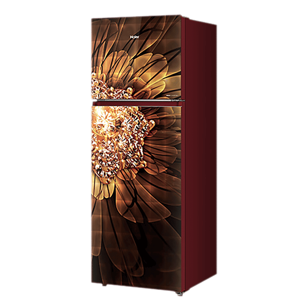 Haier 240 Litres 3 Star Frost Free Double Door Convertible Refrigerator with Hour Icing Technology (HRF-2984PCG-E, Crystal Glass)_3